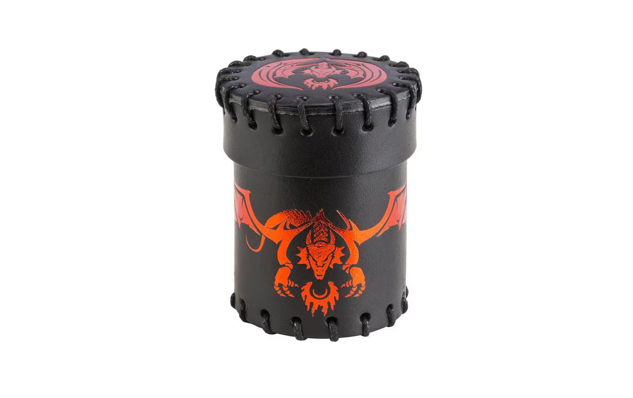 Flying Dragon Black & red Leather Dice Cup