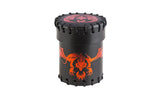 Flying Dragon Black & red Leather Dice Cup