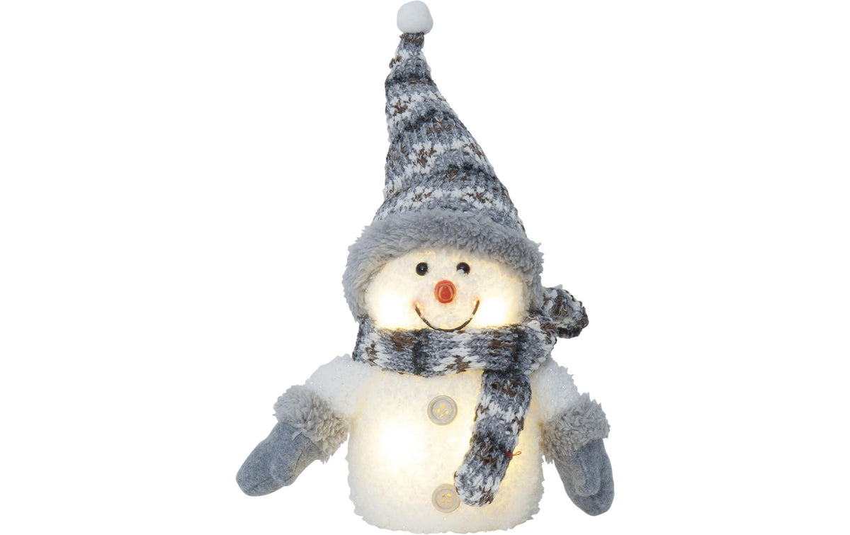 Star Trading LED Schneeman grau klein