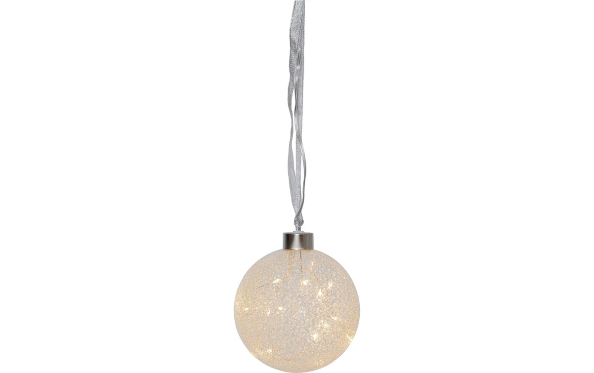 Star Trading Glasdekoration Glow Snow