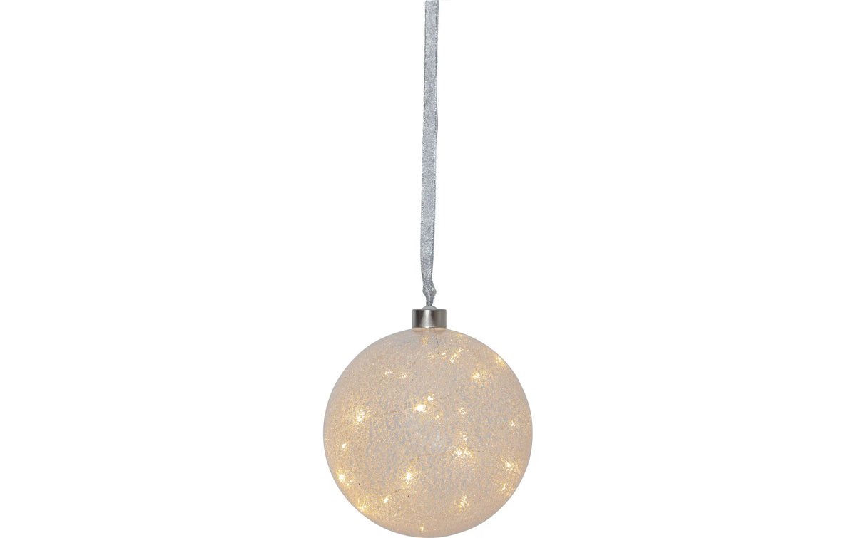 Star Trading Glasdekoration Glow Snow