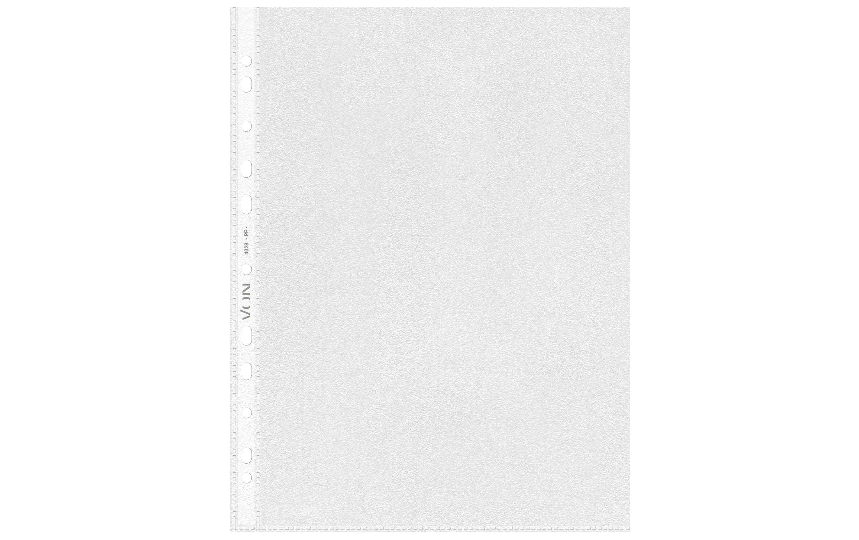 VON Prospekthülle A4, genarbt, 100 Stück
