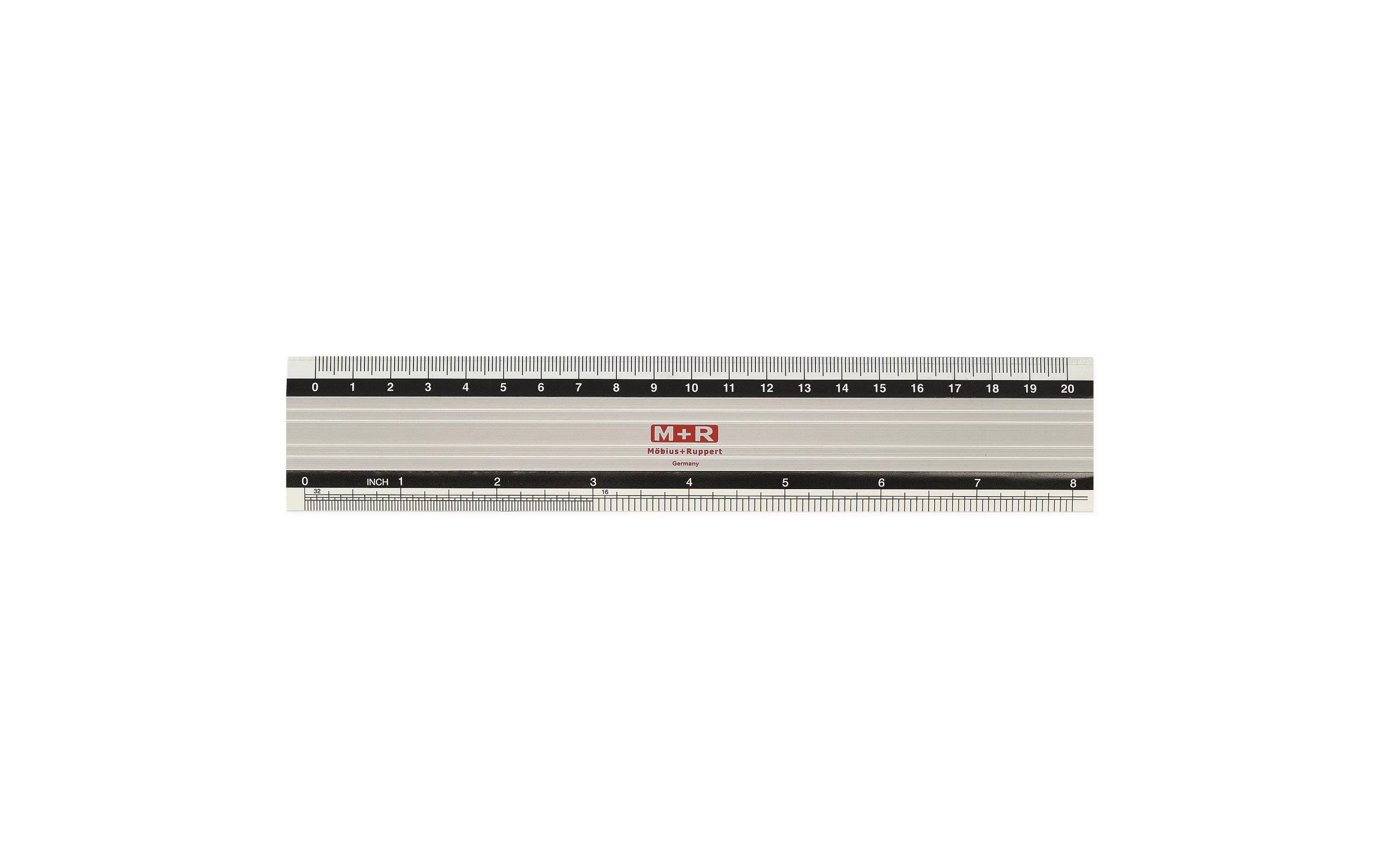 M+R Flachlineal Aluminium
