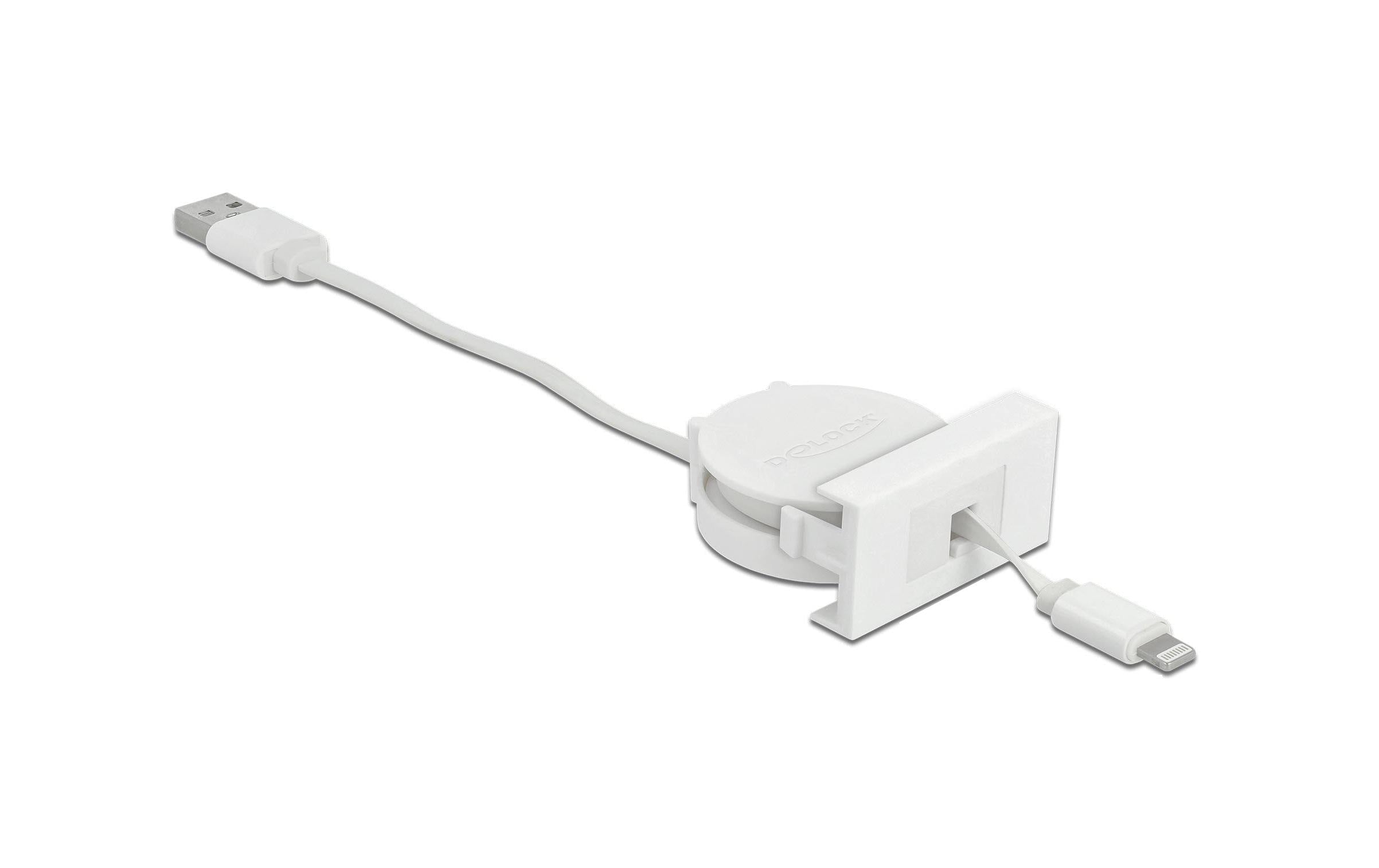 Delock Easy 45 Modul Ausrollkabel, weiss