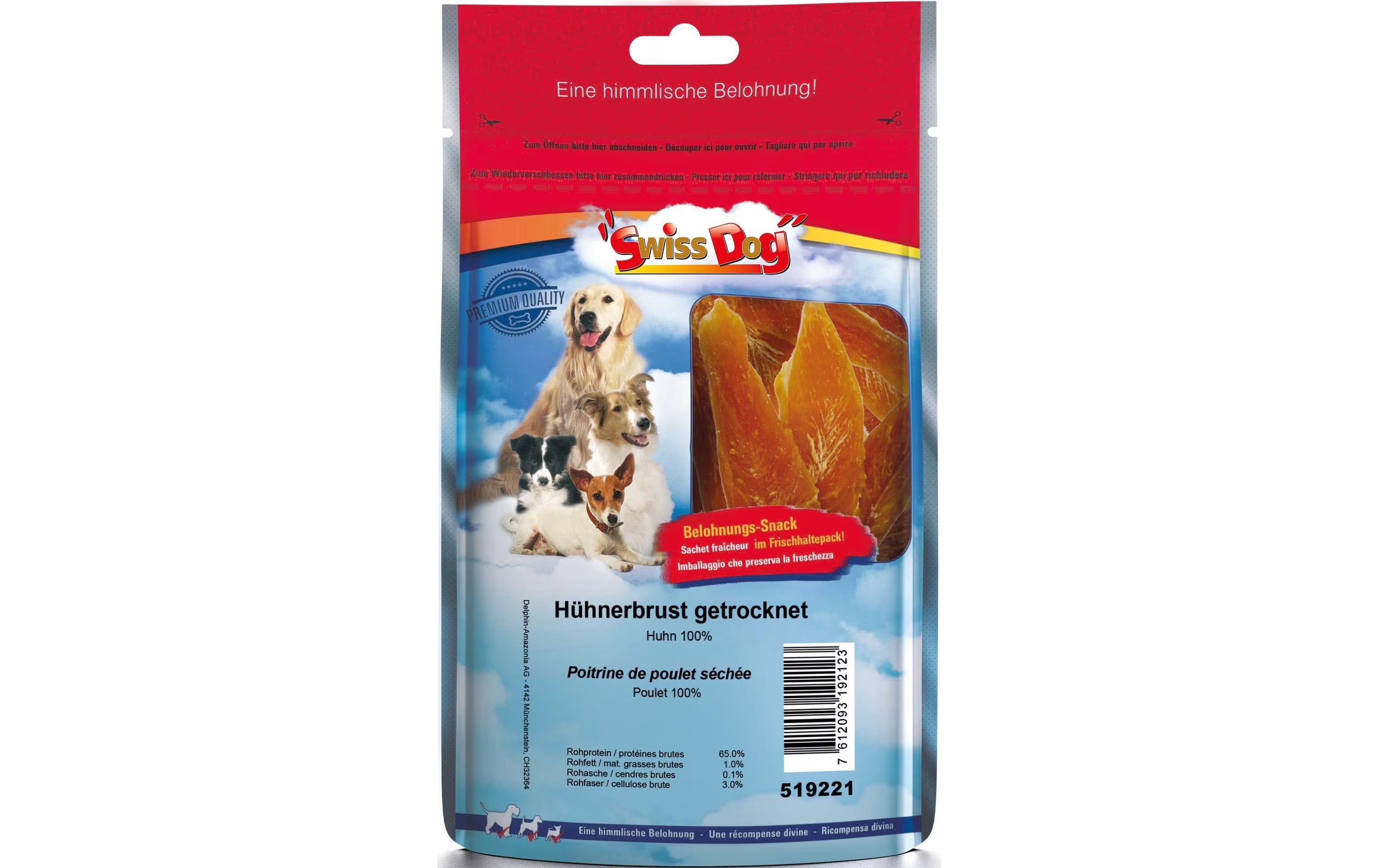 SwissDog Hühnerbrust getrocknet 400g