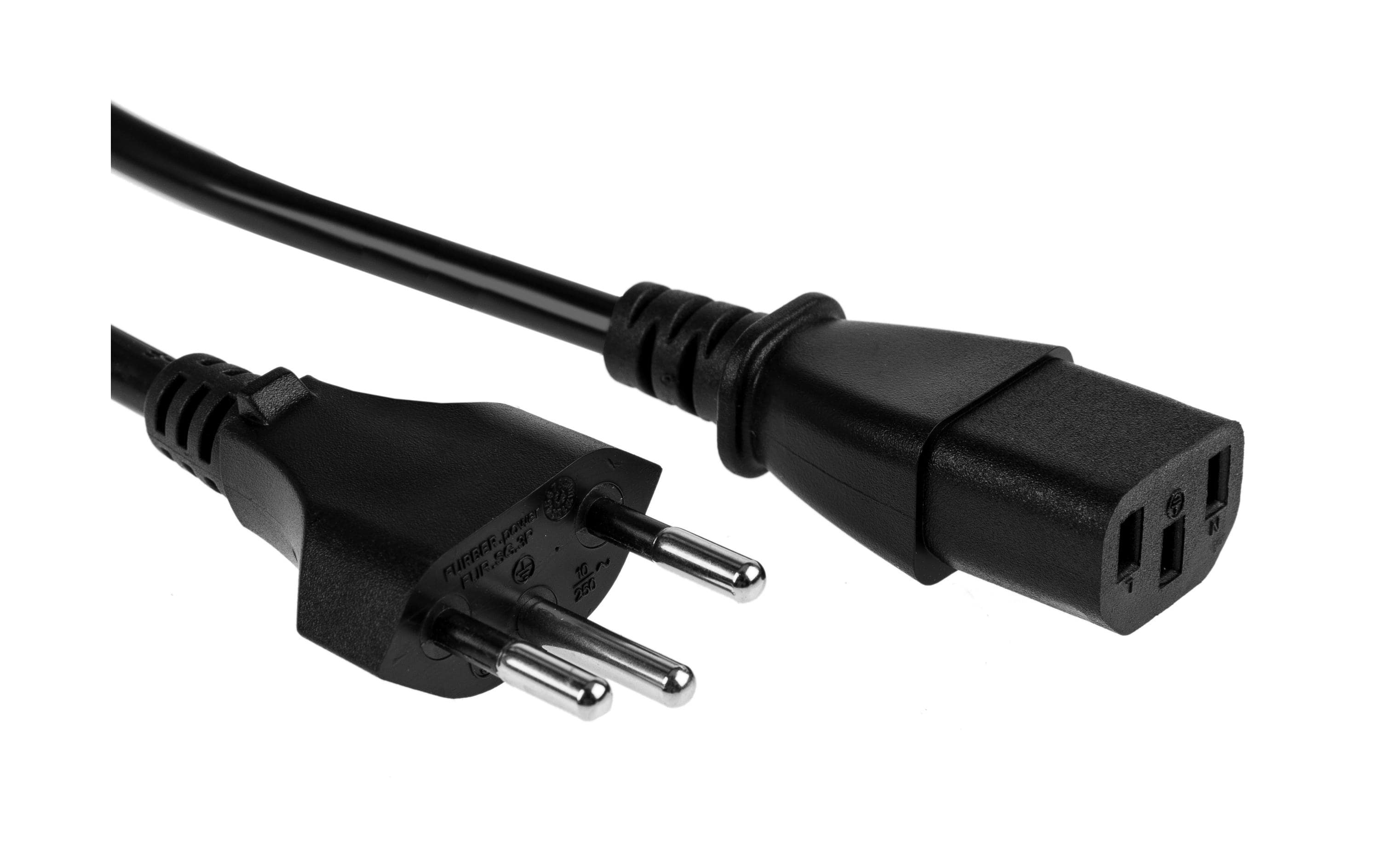 F.power Netzkabel C13-T12 0.2m sw