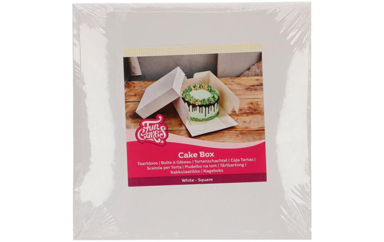 FunCakes Tortenbox weiss - 25x25x15cm
