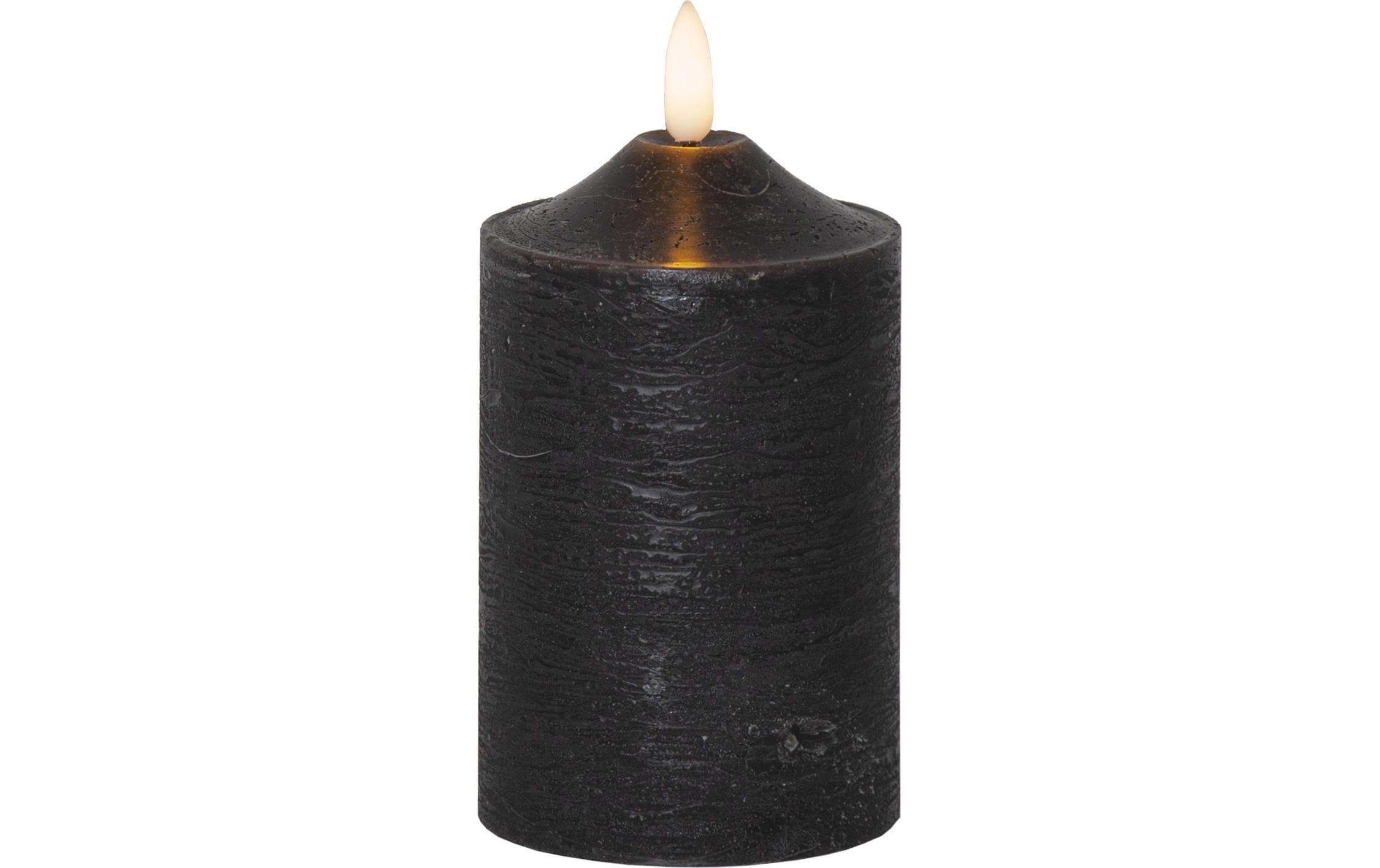 Star Trading LED Pillar Kerze Schwarz