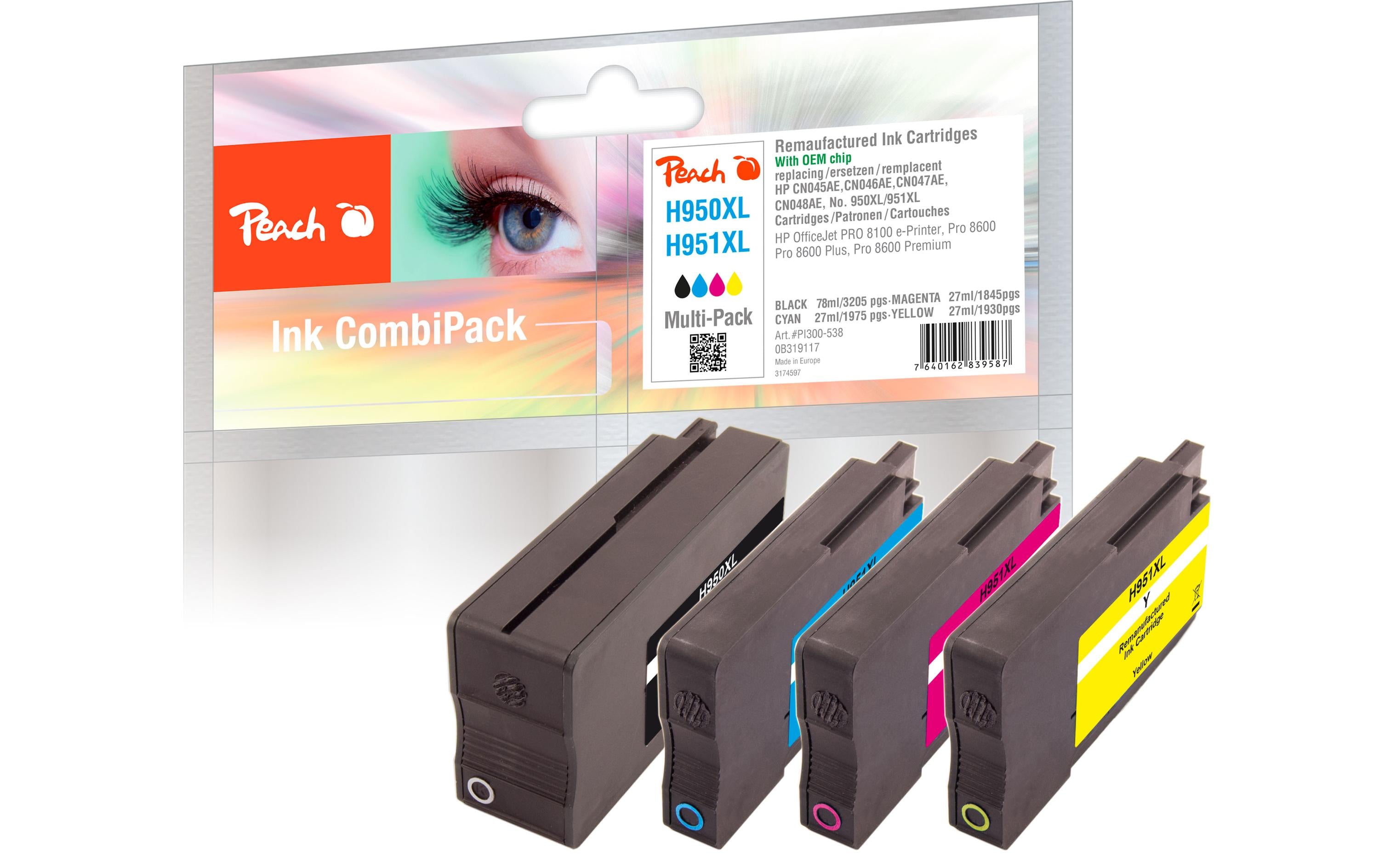 Peach HP No. 950XL/951XL, Multi-Pack