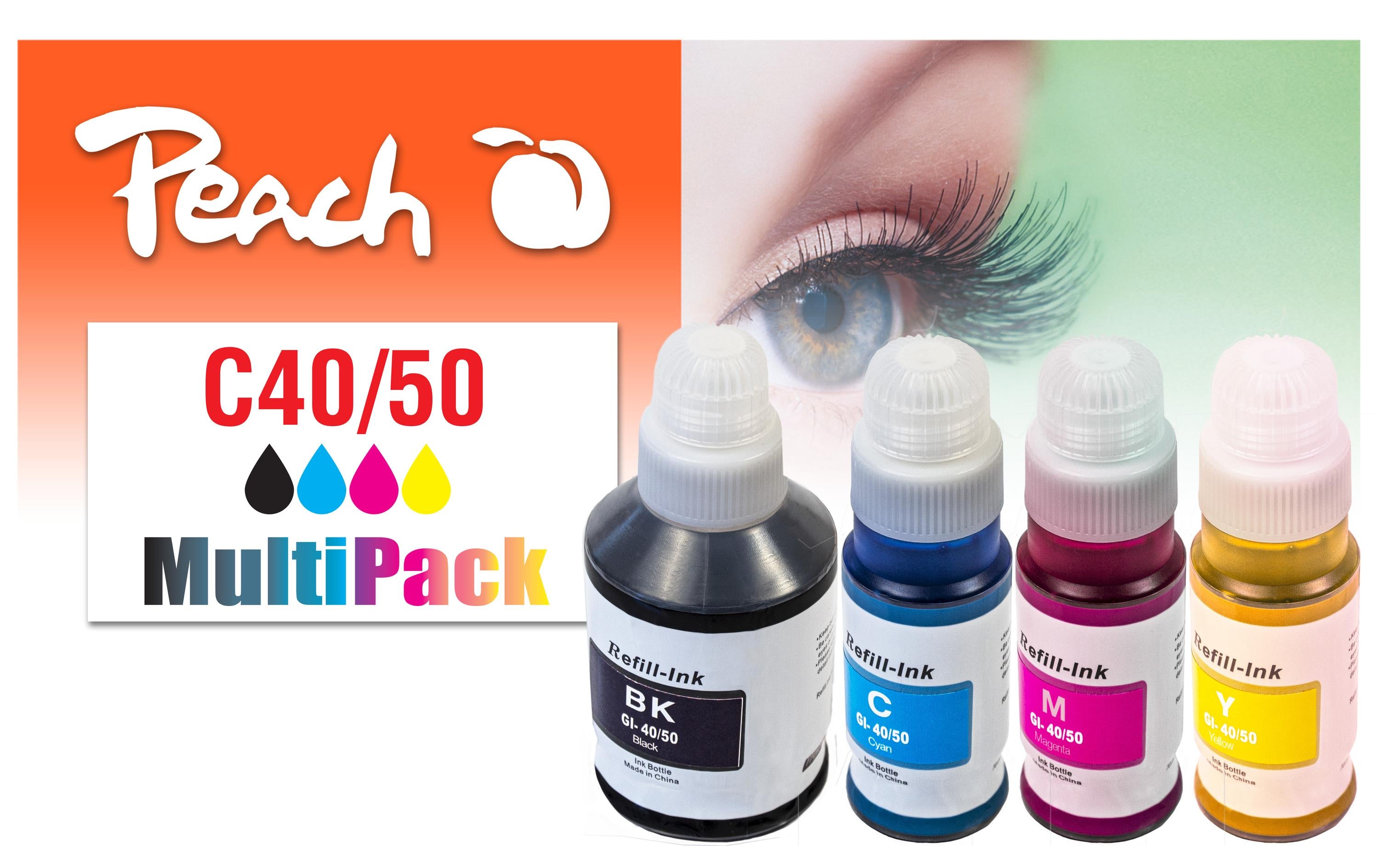 Peach Canon CISS GI-40/50, Multi-Pack