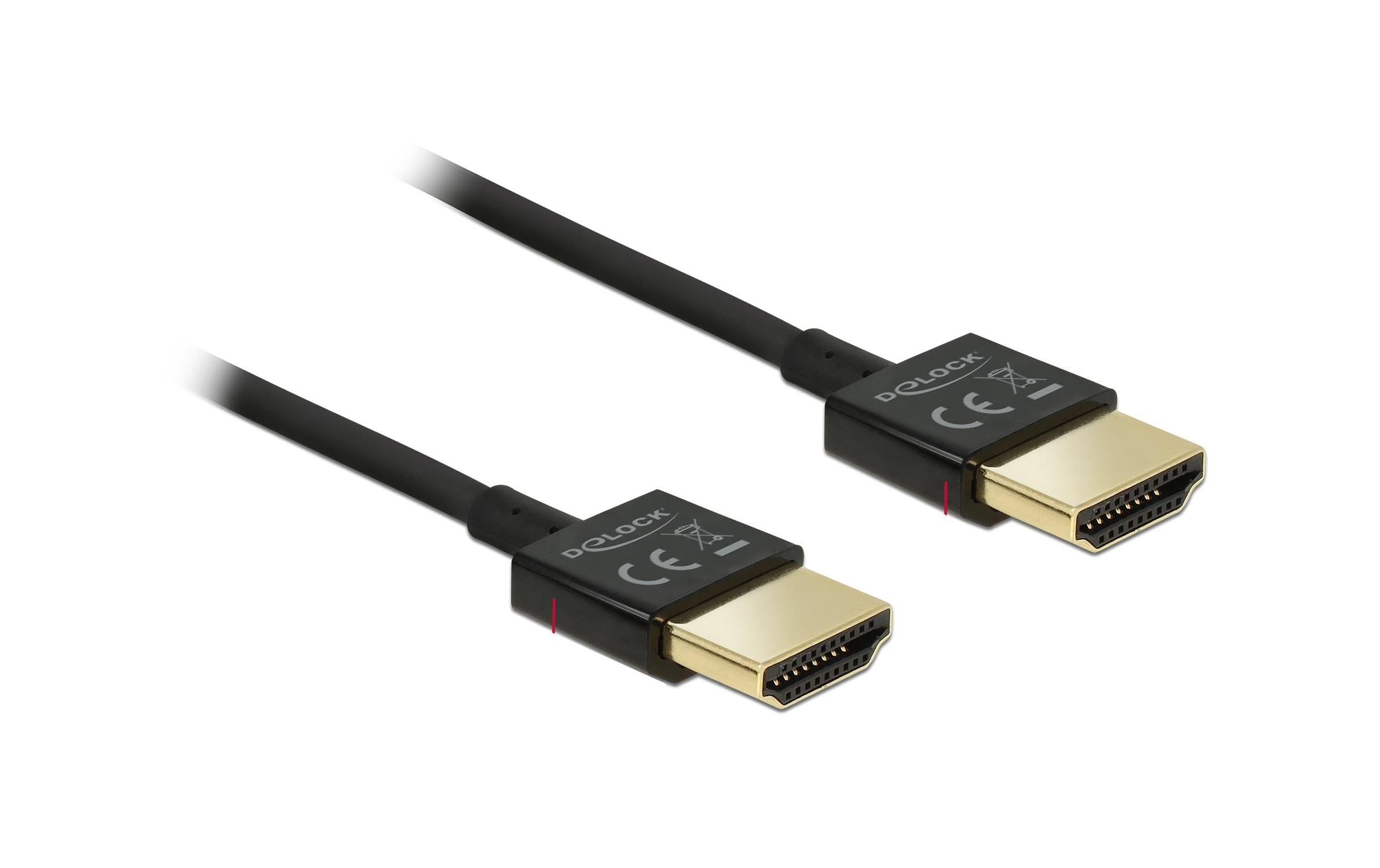 Delock, Kabel 4K 60Hz HDMI - HDMI, 1.5 m, S