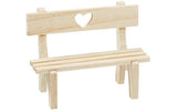 Hobbyfun Mini-Utensilien Holzbank natur