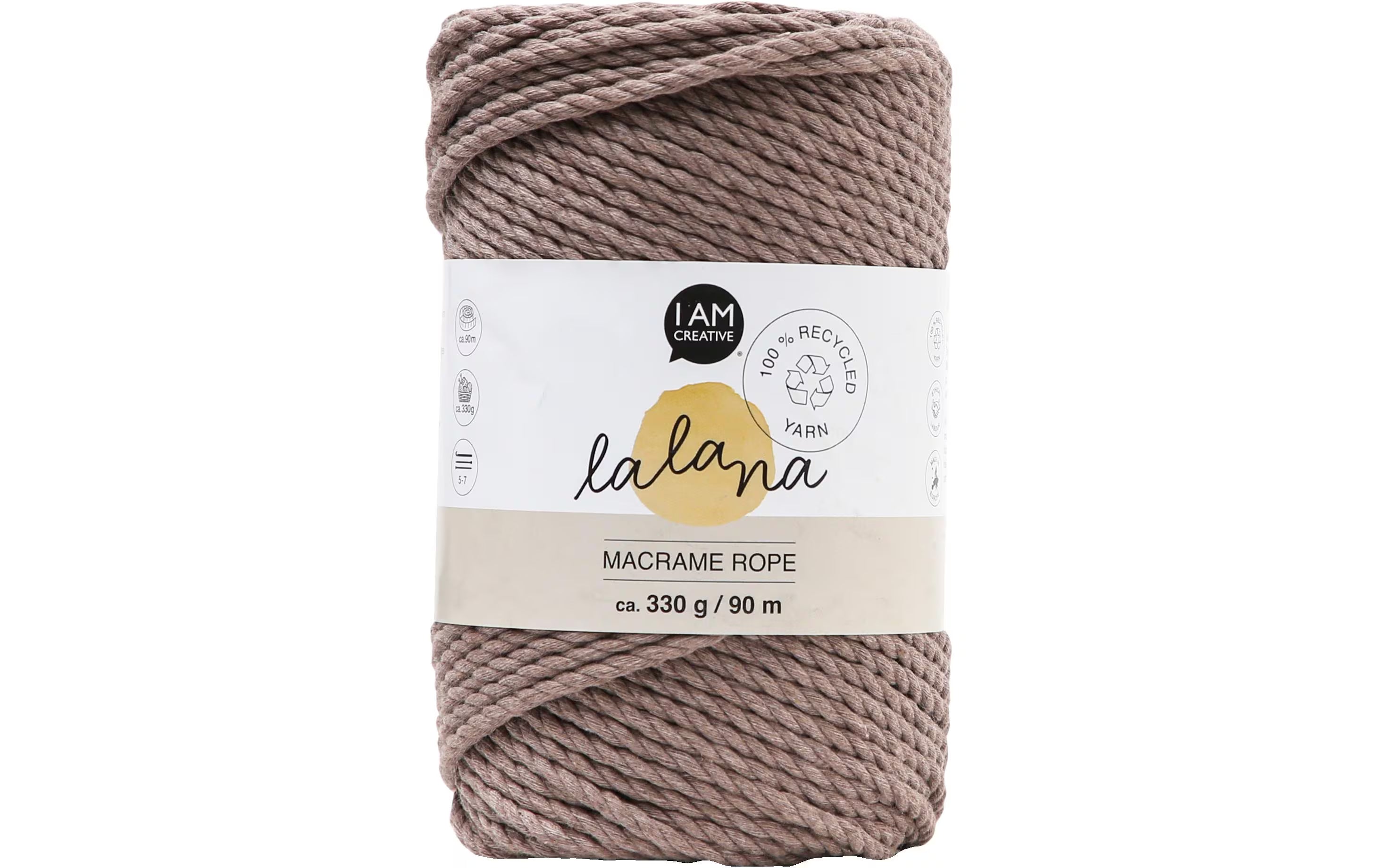 lalana Wolle Macrame rope coffee