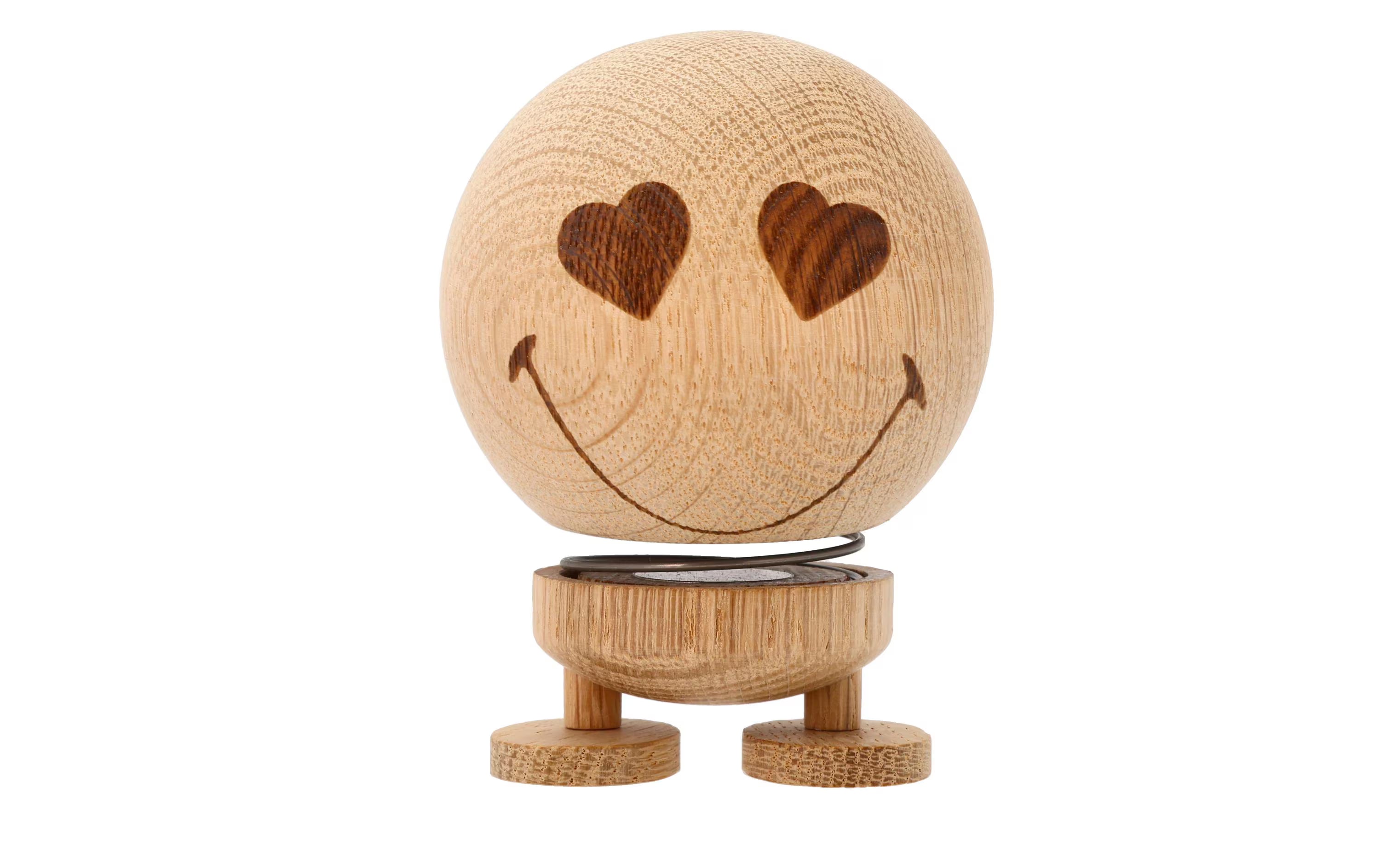 Hoptimist Aufsteller Smiley Love aus Eiche