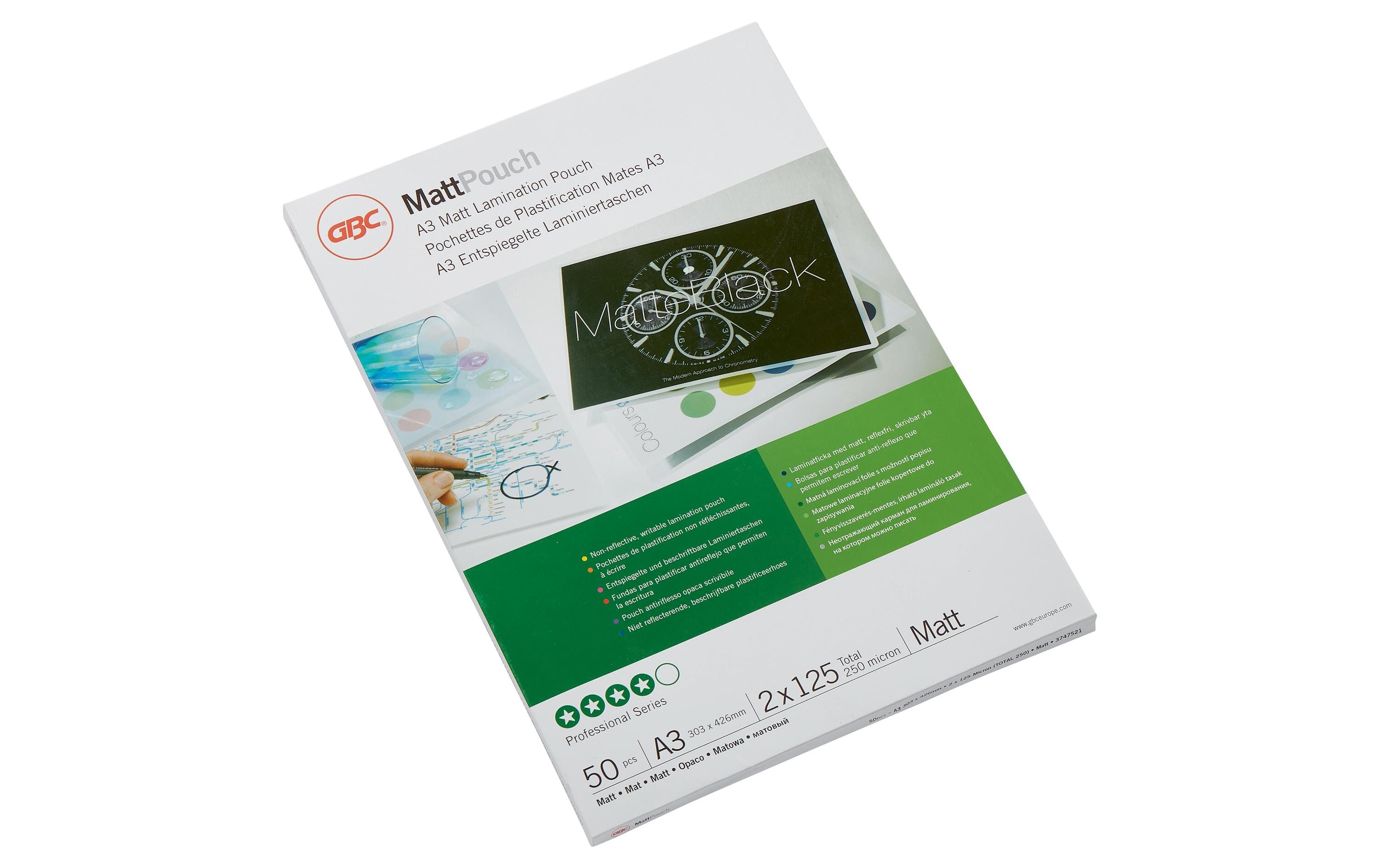 GBC Laminiertaschen MattPouch, 50 Stk