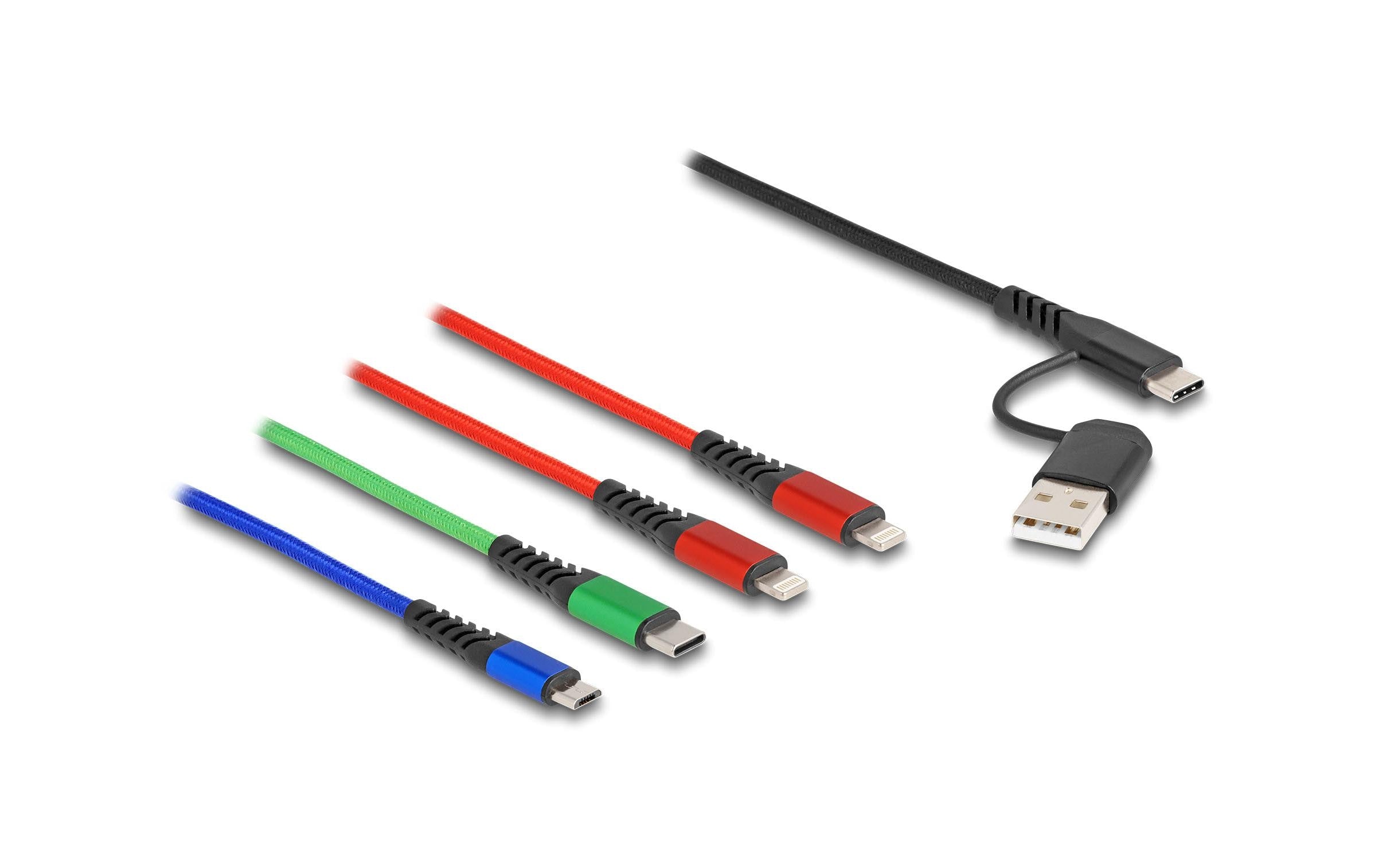 Delock USB Ladekabel 4 in 1 USB-A+C