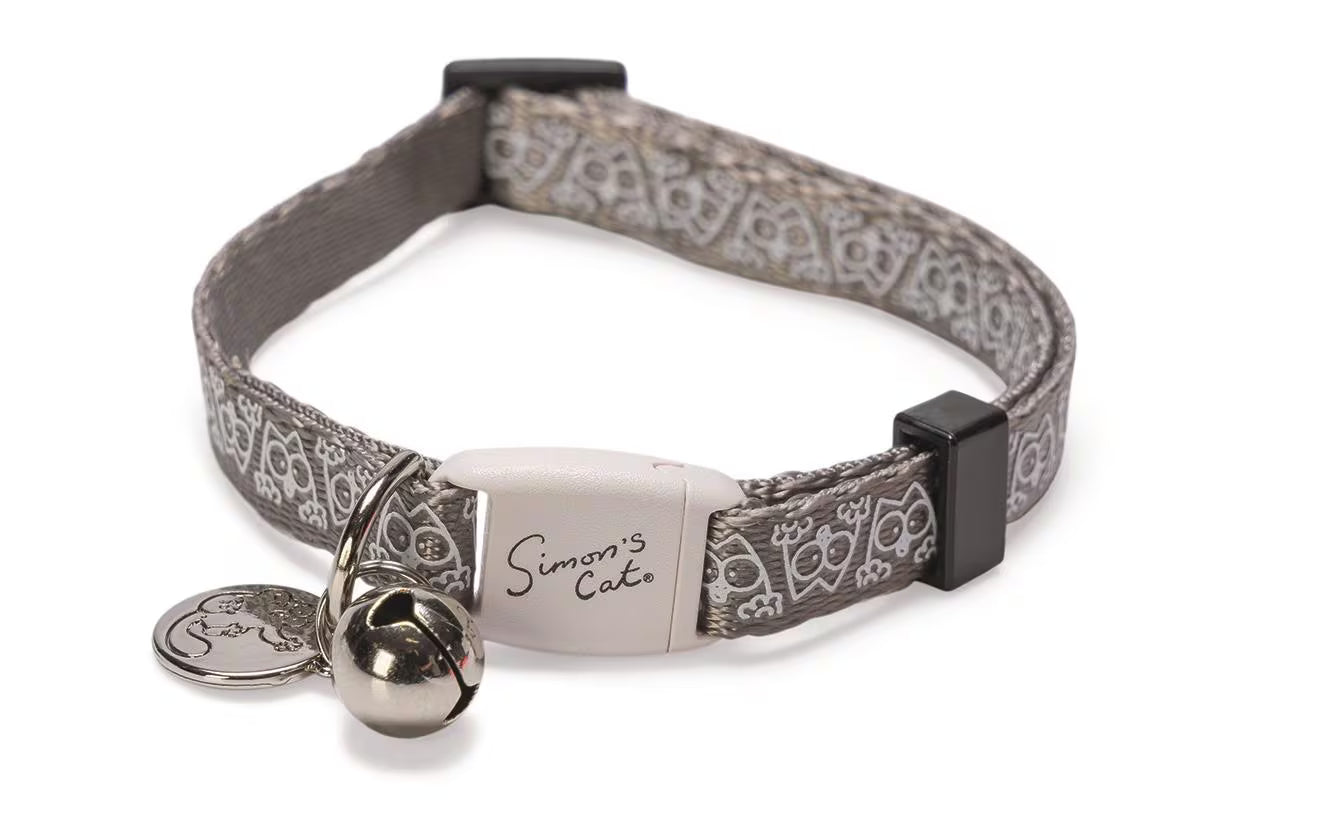 Simons Cat Katzenhalsband Grau