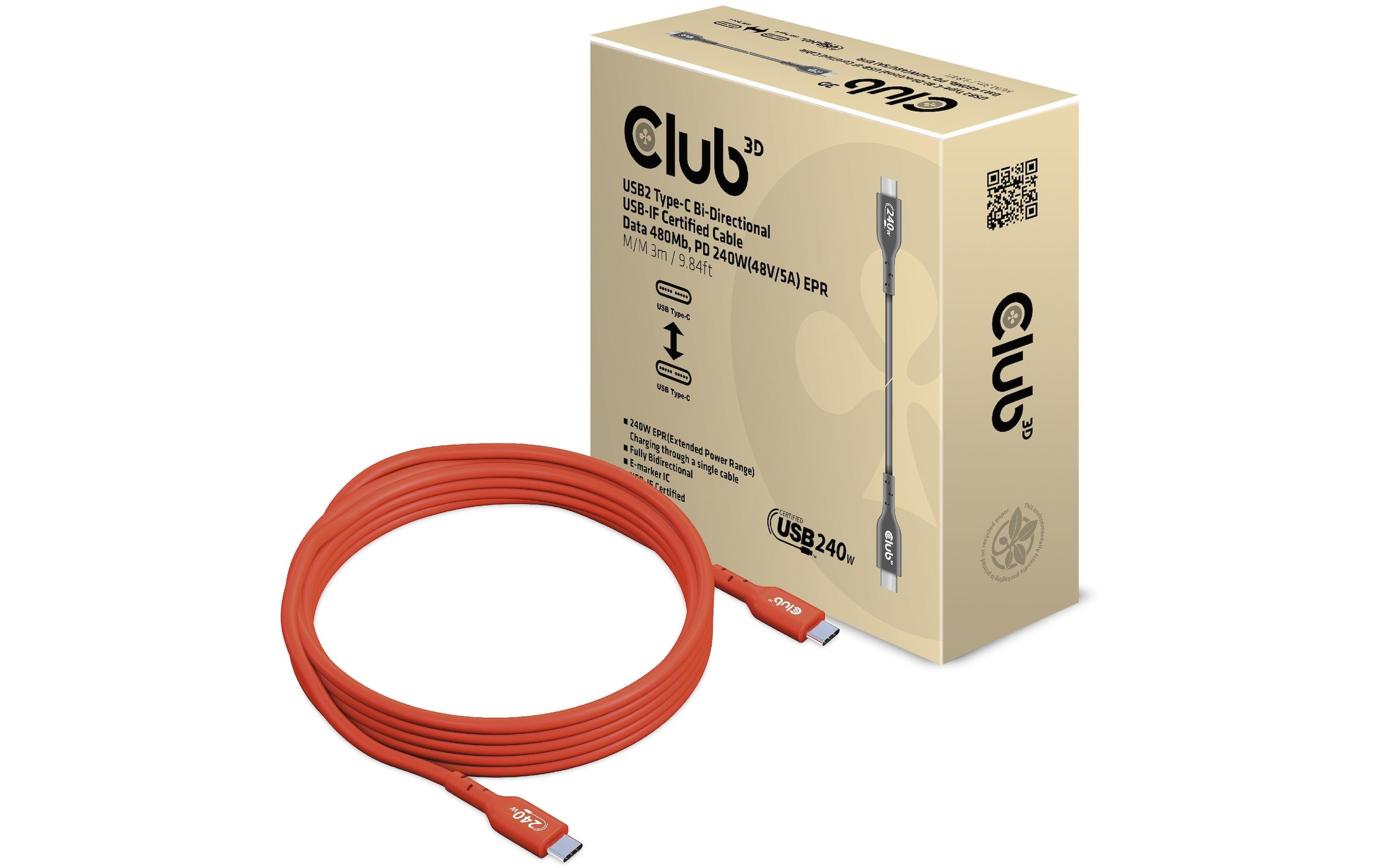 Club 3D USB-Ladekabel CAC-1513