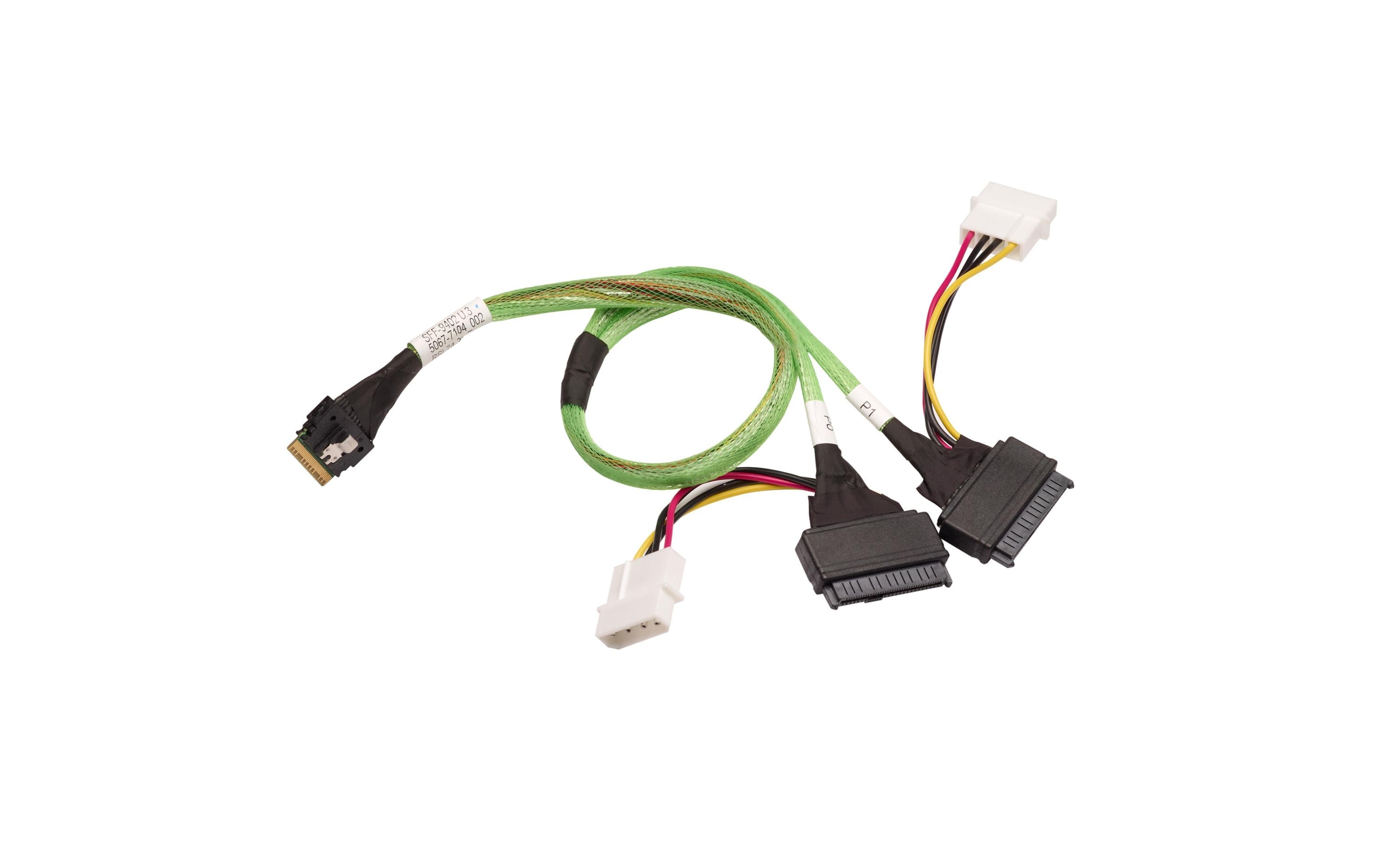 Broadcom SAS Kabel: SFF-8654 -2xSFF-8639 U2
