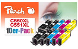 Peach Canon 550XL/551XL, PEA, Multi-10-Pack