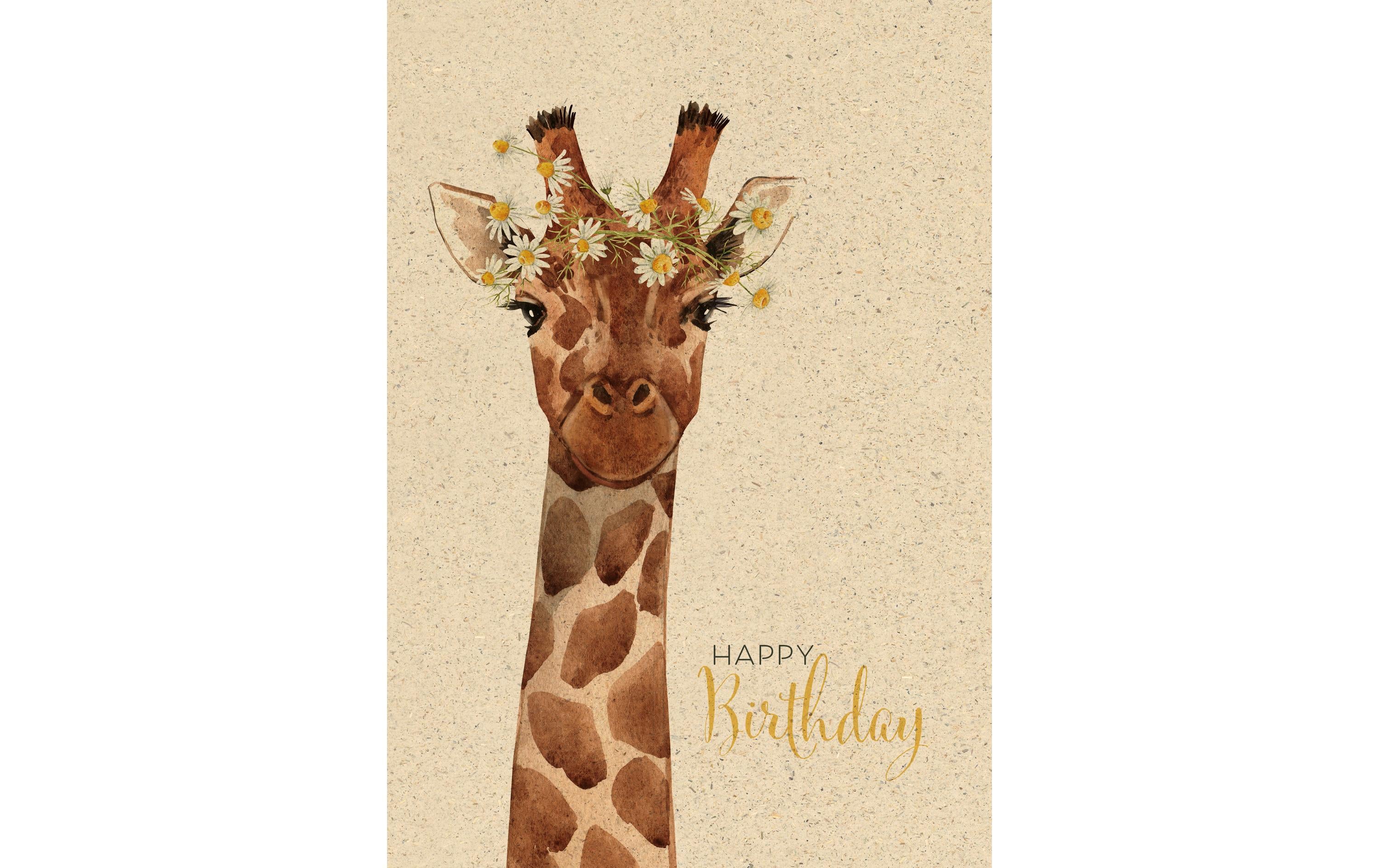 Natur Verlag Geburtstagskarte Giraffe