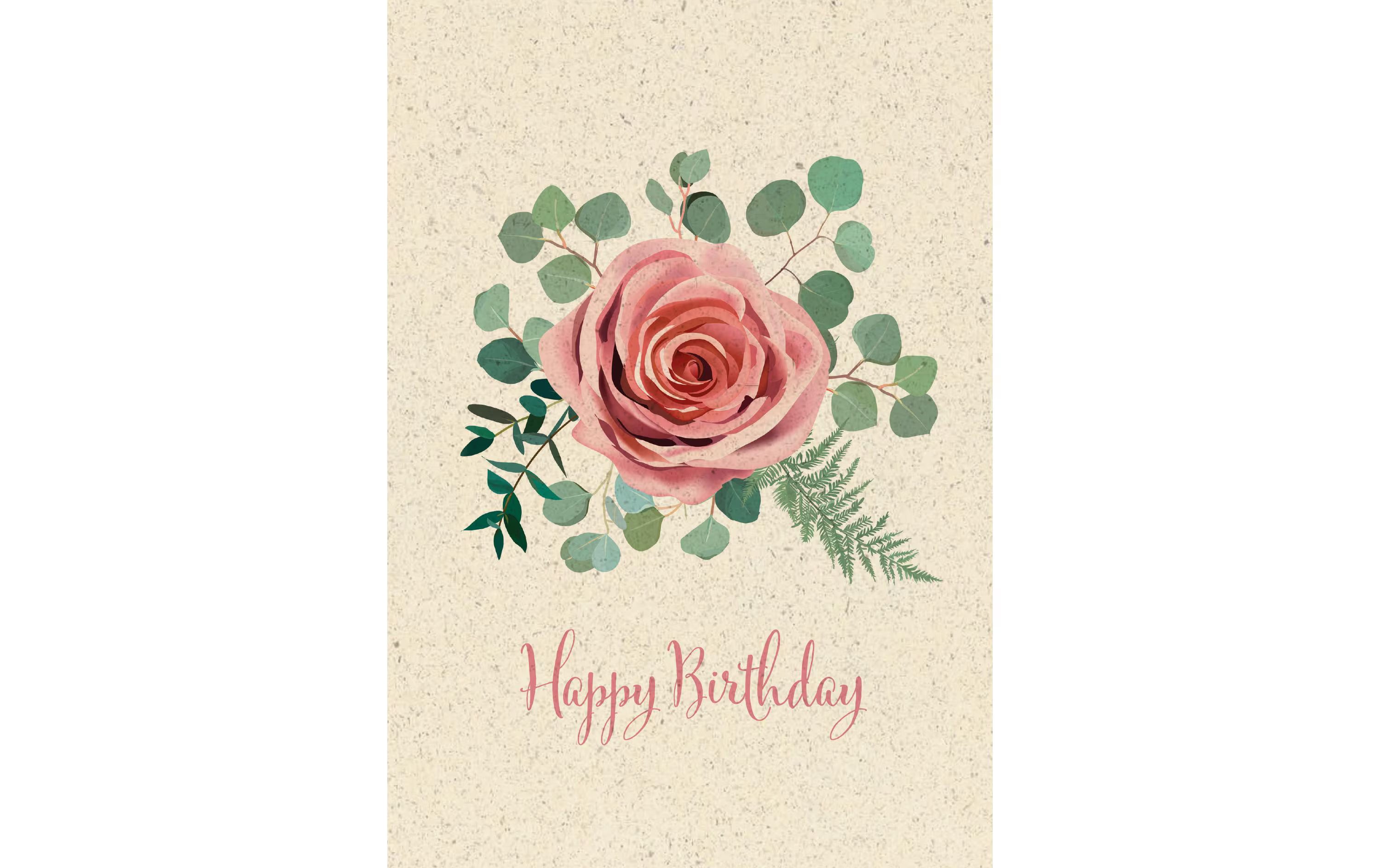 Natur Verlag Geburtstagskarte Rose