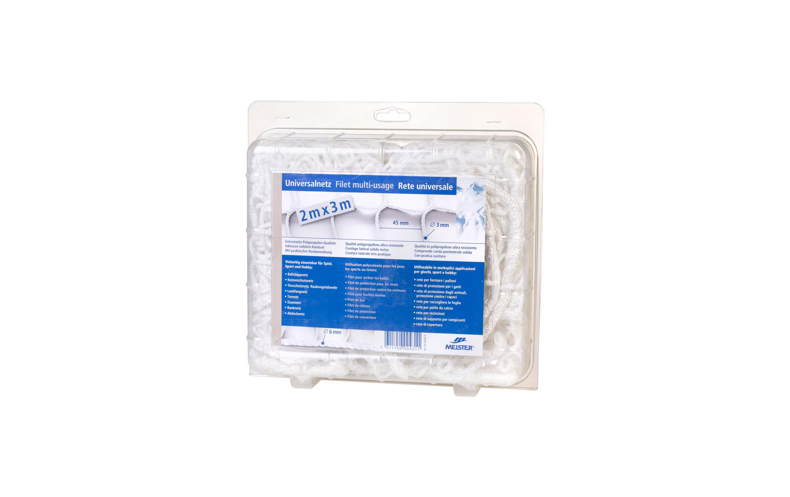 Universalnetz PP 3mm/2x3m weiss