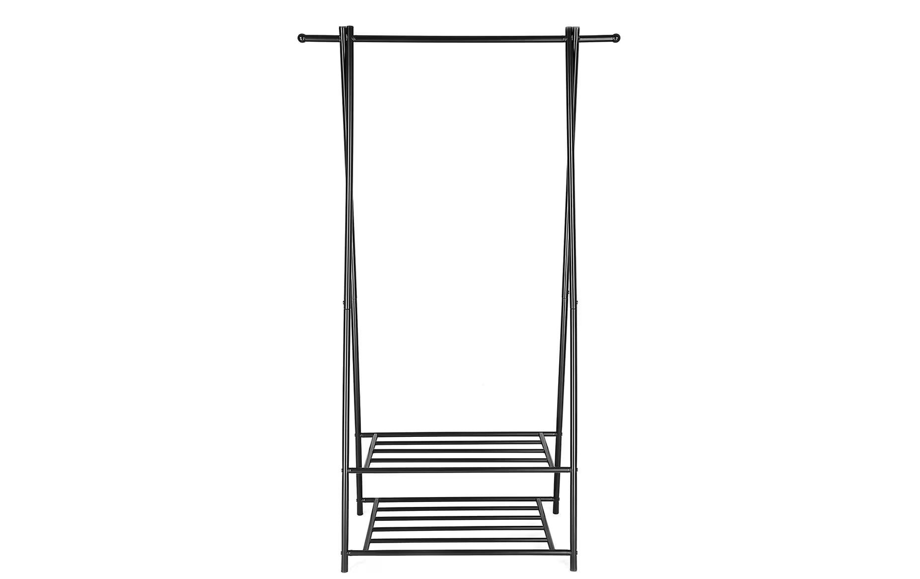 Songmics Kleiderständer Schwarz, Metall