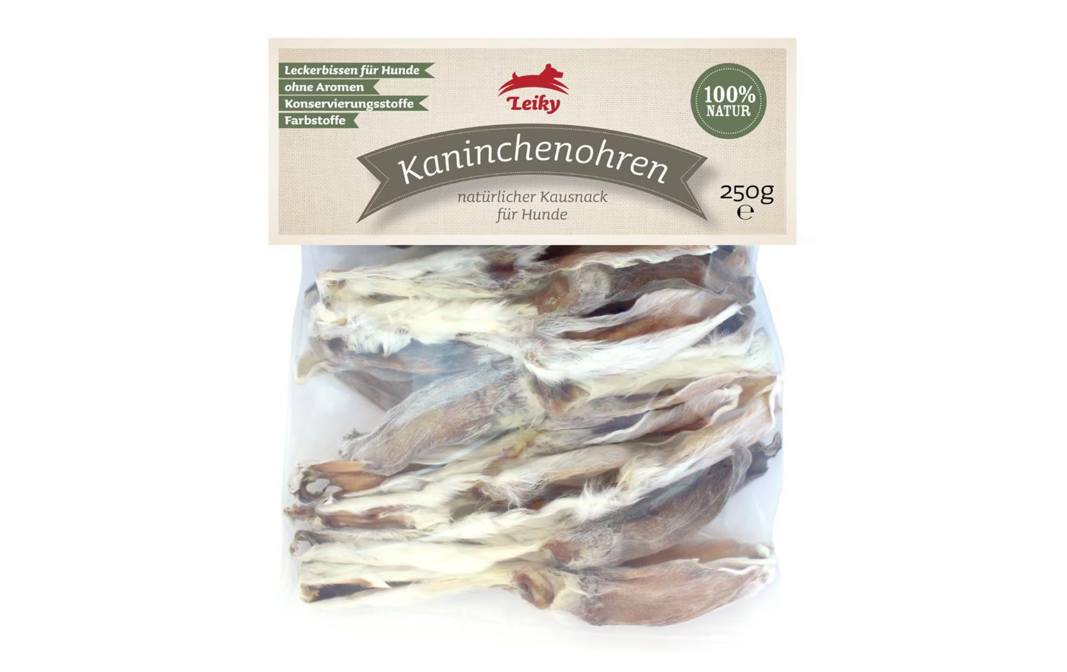Leiky Kaninchenohren mit Fell 20 Stk.