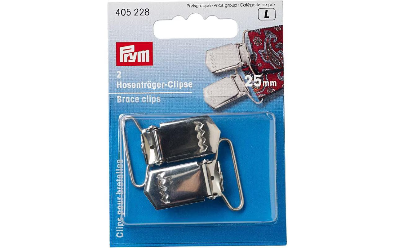 Prym Hosenträger-Clips, silber