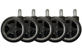 LC-POWER Gaming Stuhlrollen 5er Set.