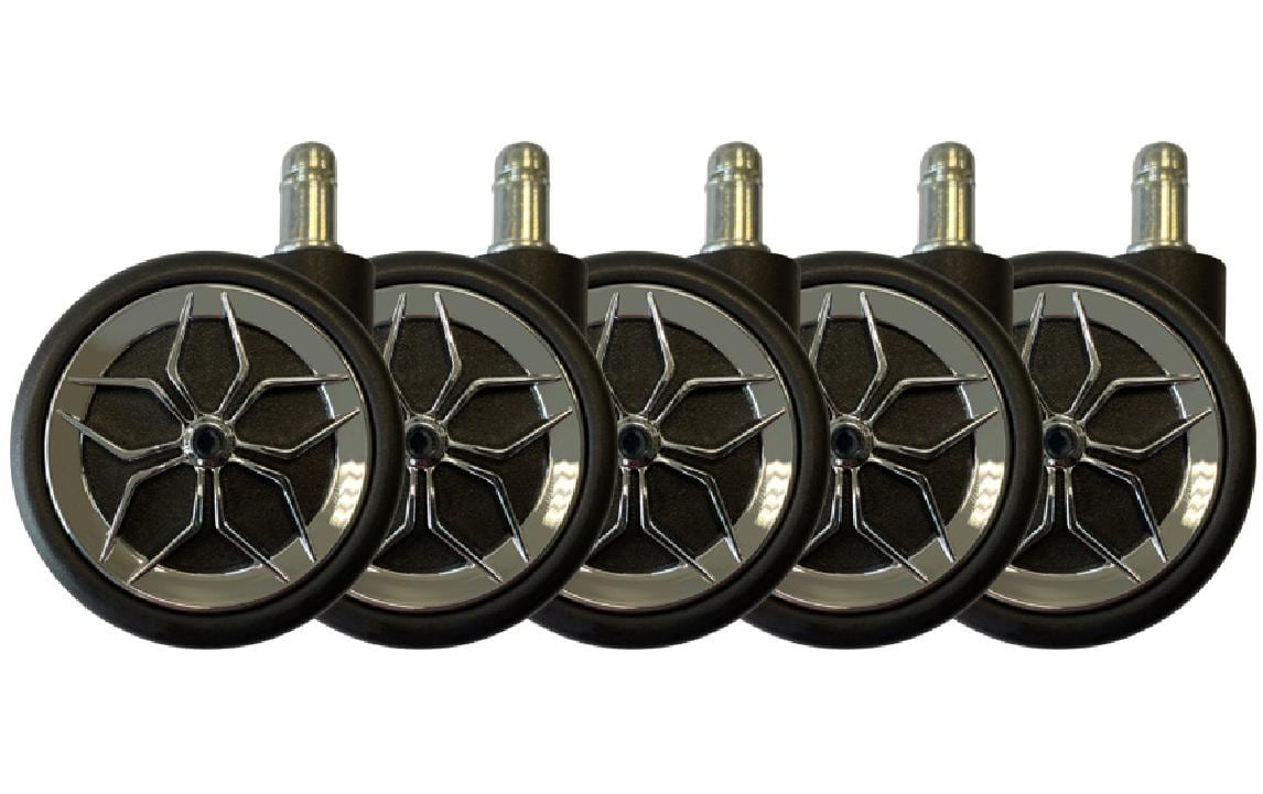 LC-POWER Gaming Stuhlrollen 5er Set.