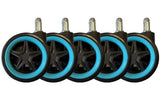 LC-POWER Gaming Stuhlrollen 5er Set.