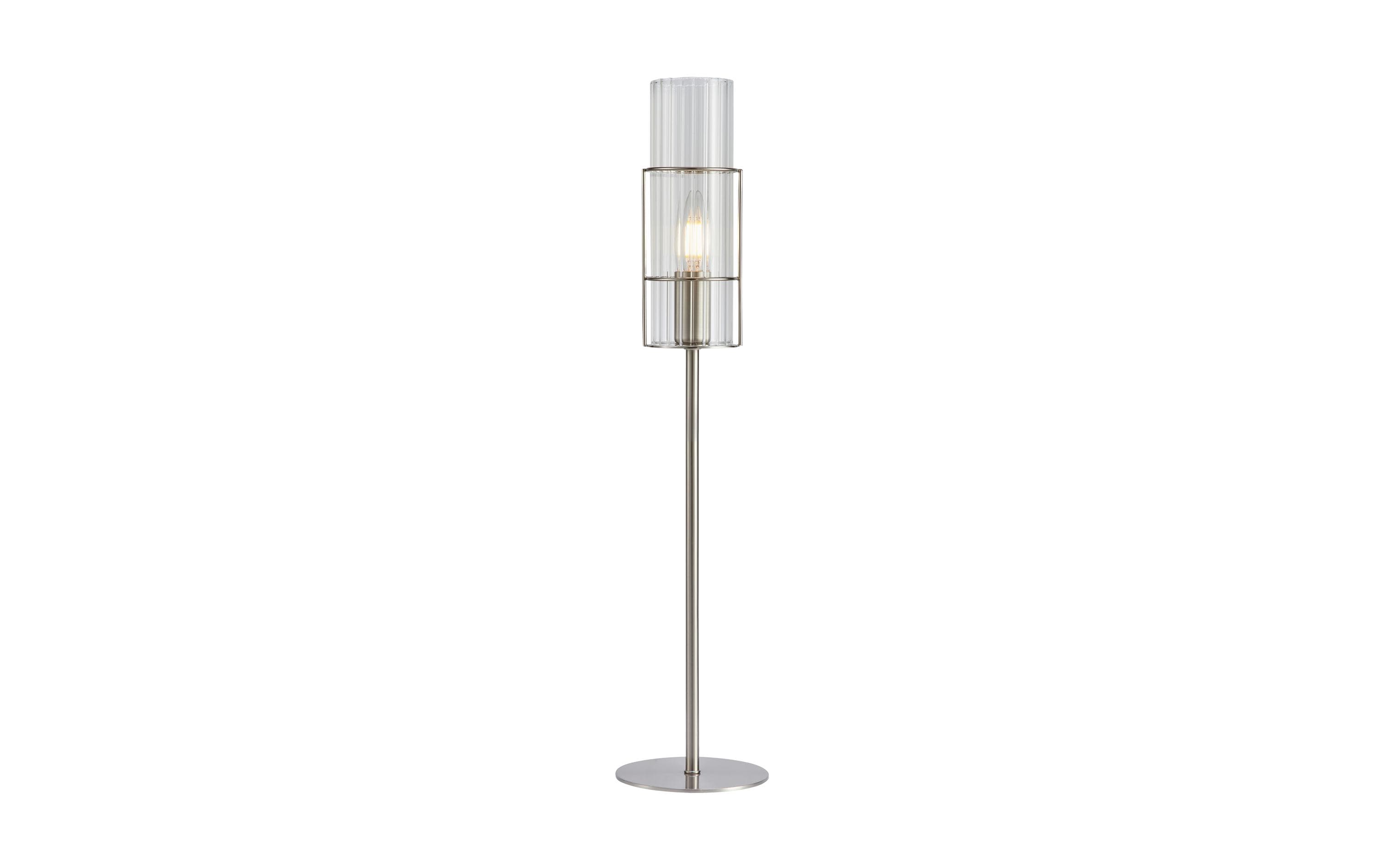 MARKSLOJD Tubo 1L Tischleuchte Nickel 65cm