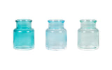 CHALET, Vasen-Set S 3 Stück, 7.5 cm, Blau