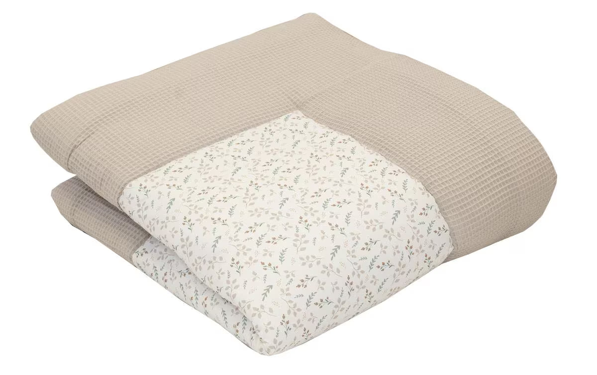Ullenboom Krabbeldecke Waffel Floral Sand