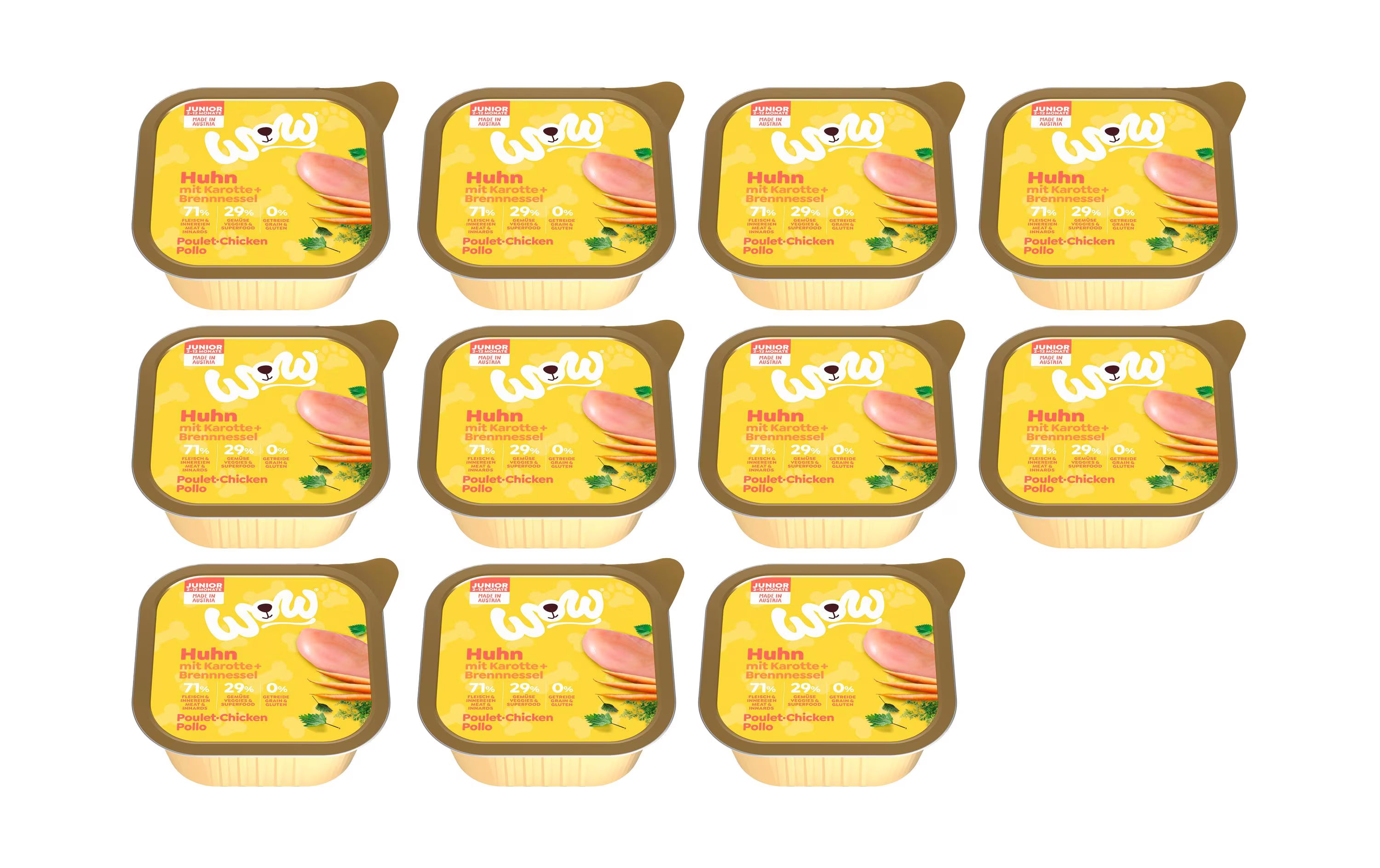 WOW Junior Huhn Schale 11x150g Kit