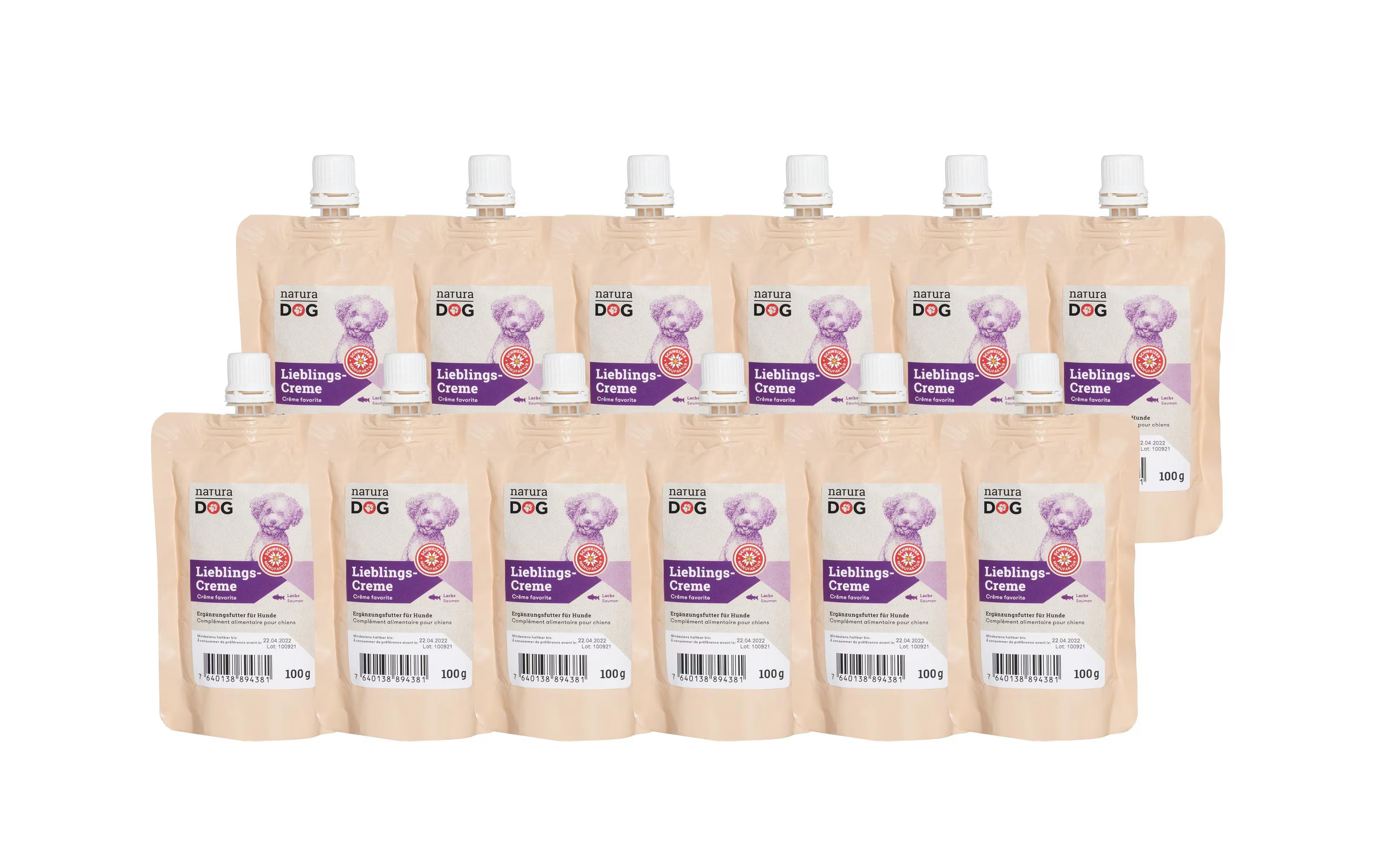 naturaDog Lieblingscreme Lachs Multipack,