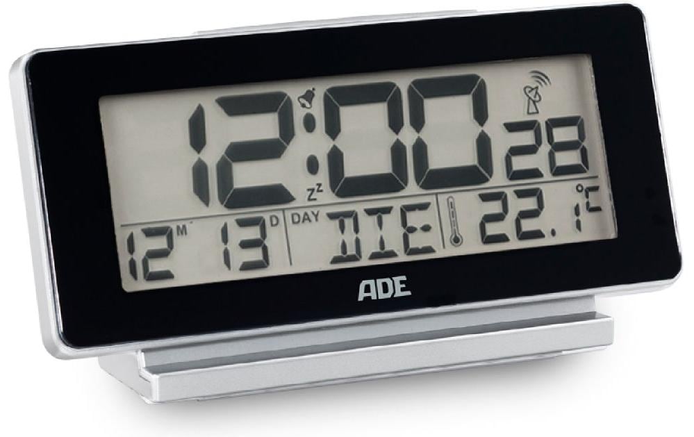 ADE digitaler Funkwecker,Temp-& Datumsanzei