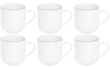 FURBER, Tasse 400 ml, 6 Stück, Weiss/Gold