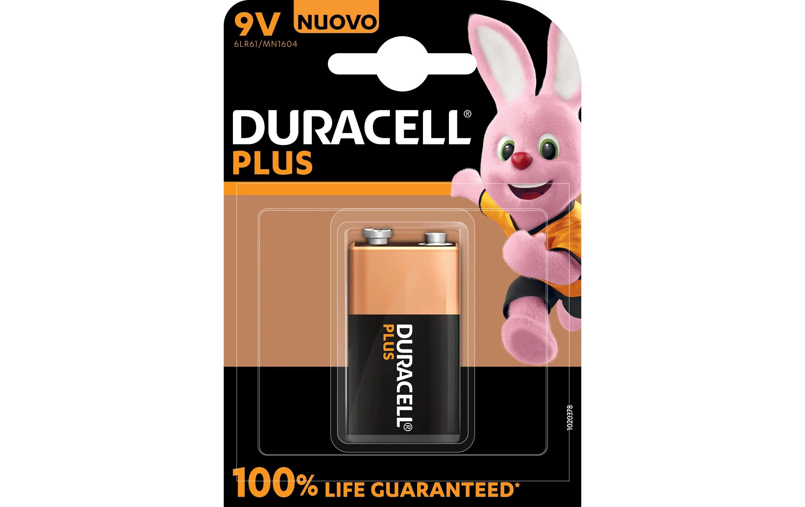 DURACELL 9V Plus Power MN1604 6LR61 K1