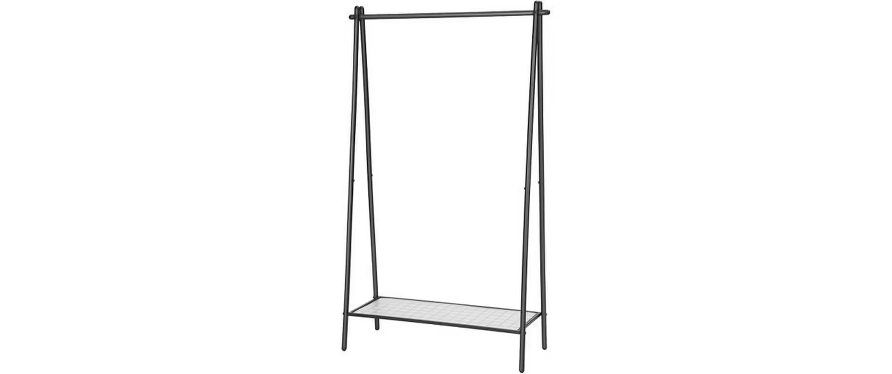 Songmics Kleiderständer Schwarz matt, Stahl