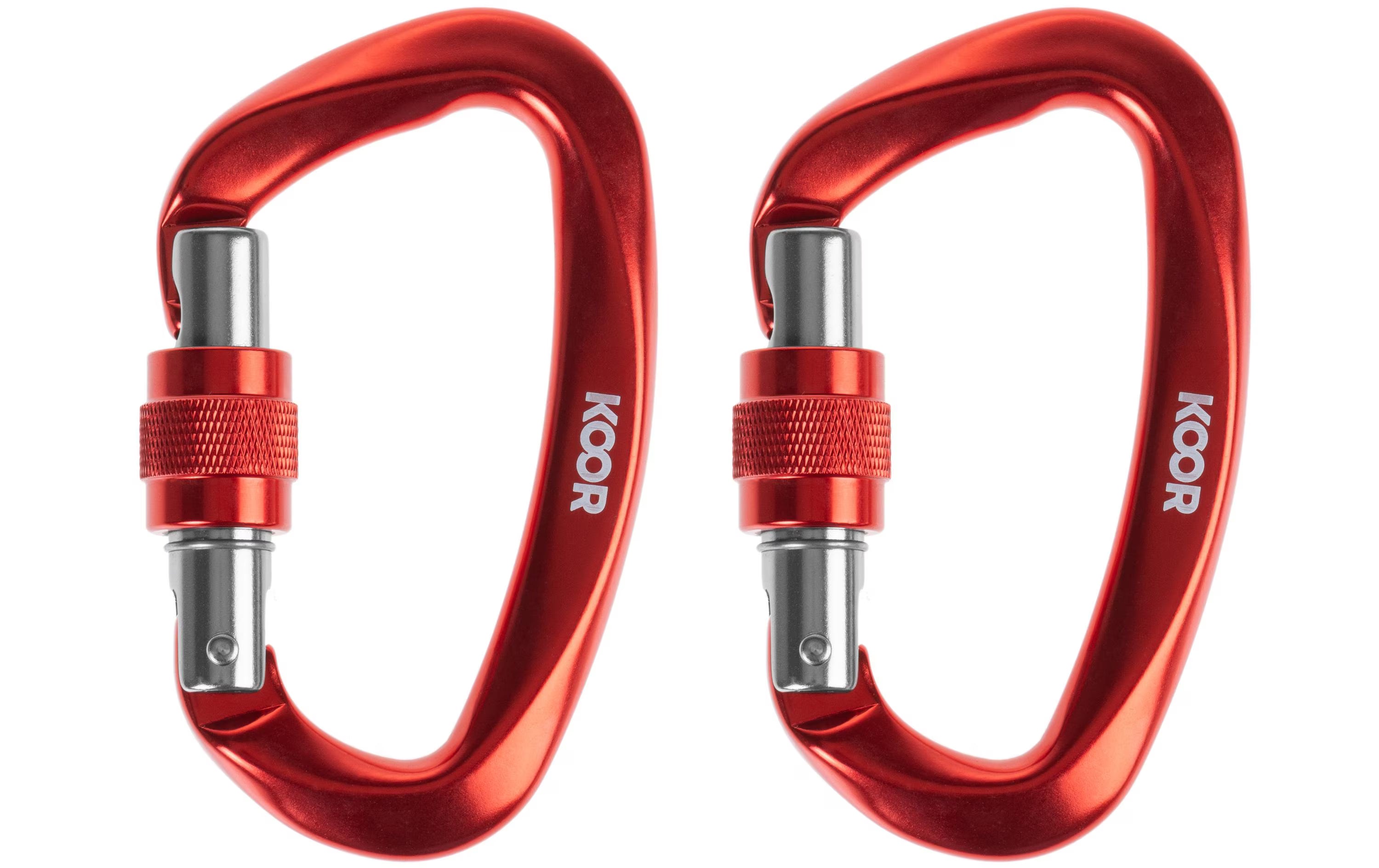 KOOR Karabiner 25kN rot/blau 2 Stk.
