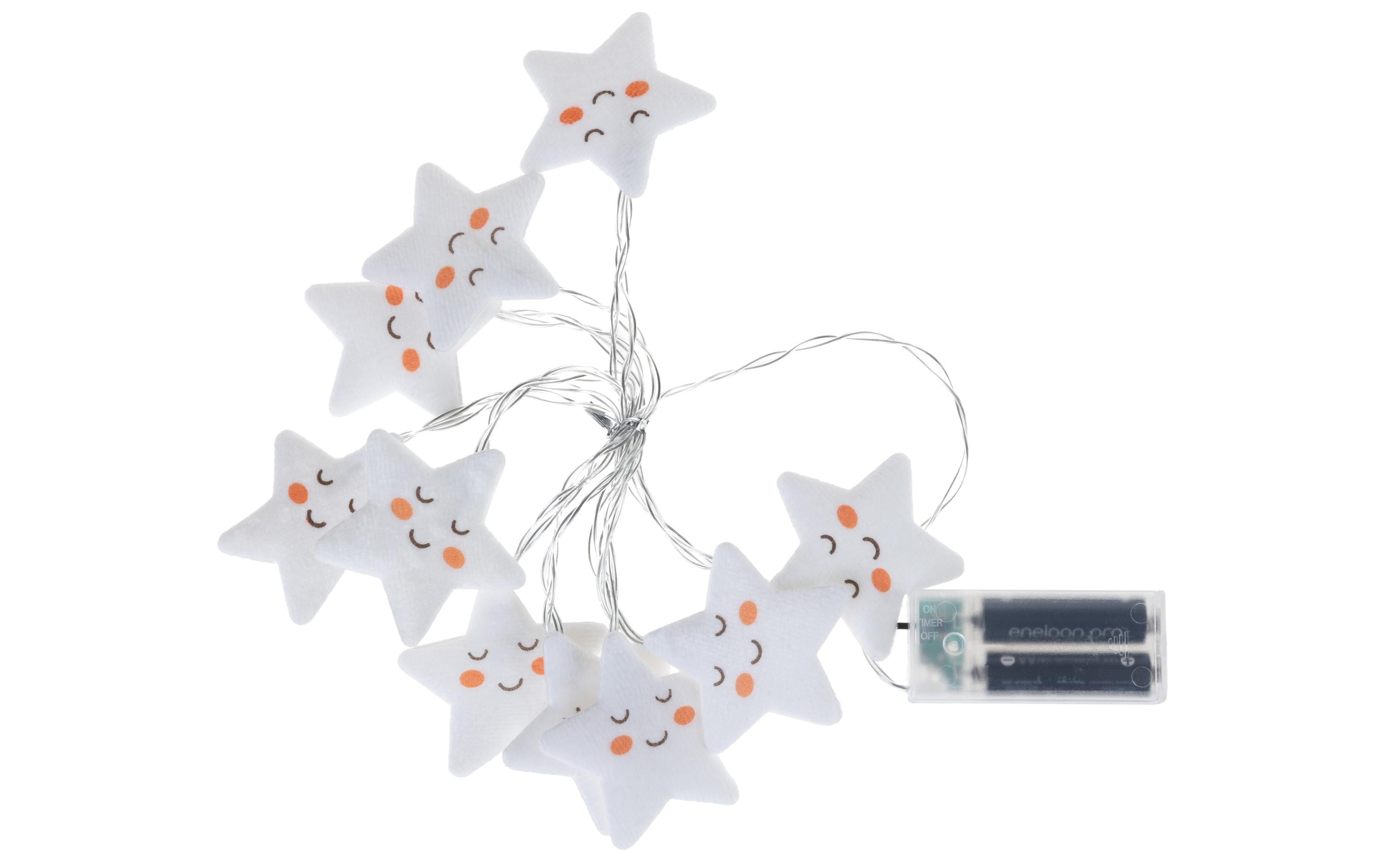 COCON Lichterkette Stoffsterne
