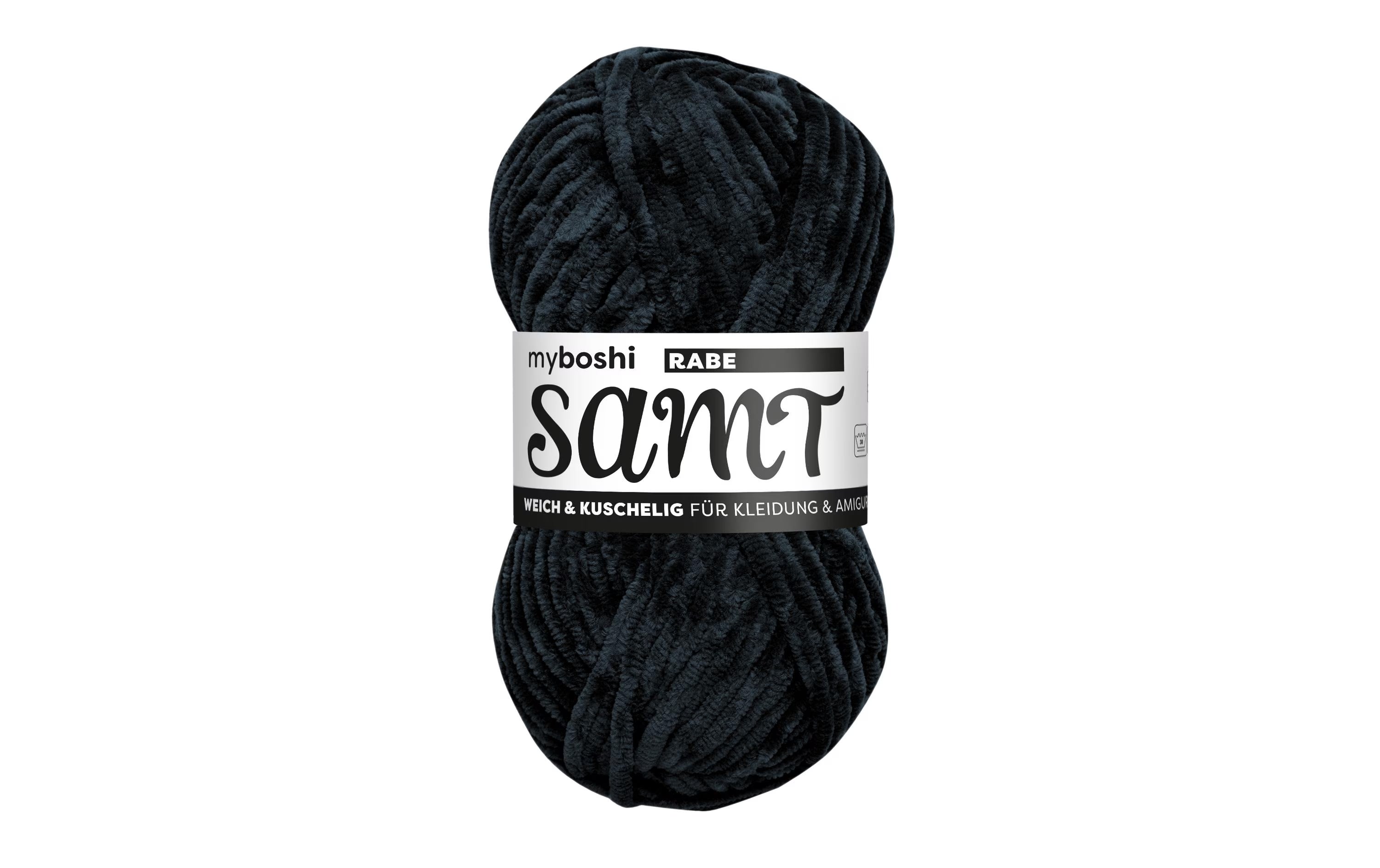 myBoshi Wolle Chenille Samt Rabe