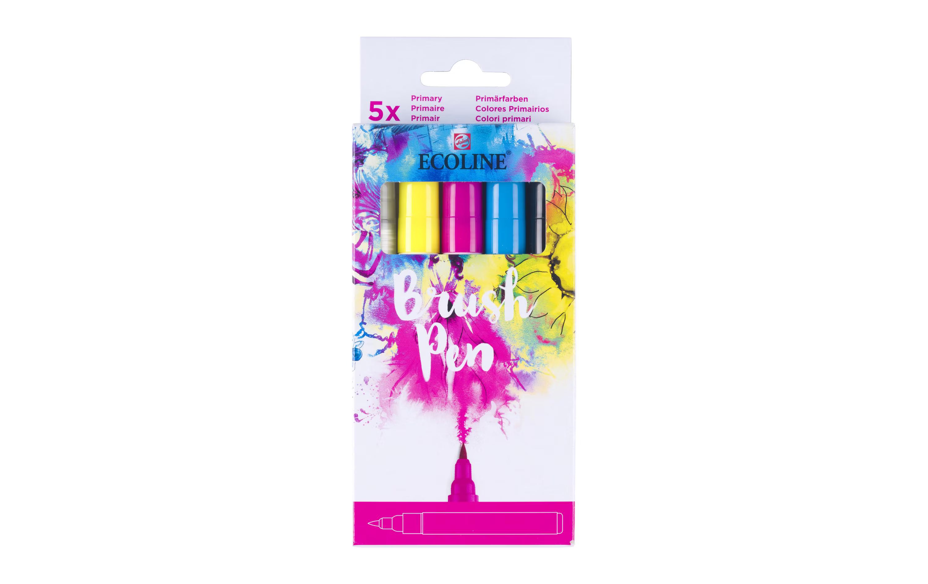 Talens Brushpen Ecoline 5er Set, Primär