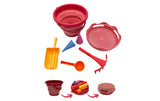 Schildkröt Sand Toys Falteimer Set rot