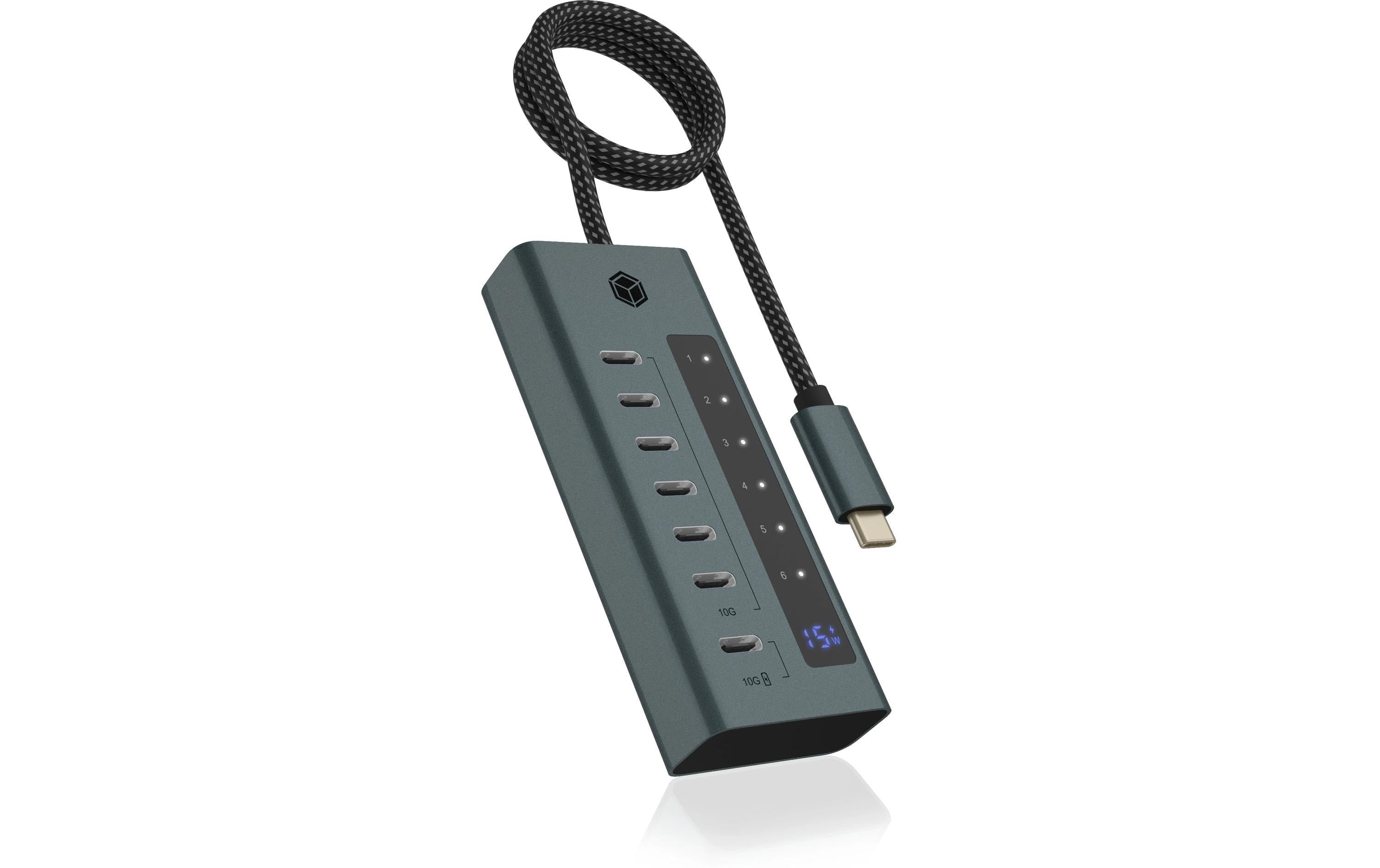 ICY BOX IB-HUB1457-C31, 7x USB3 Hub, Type-C