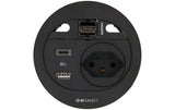 maxCONNECT DIVUS Steckdoseneinheit schwarz