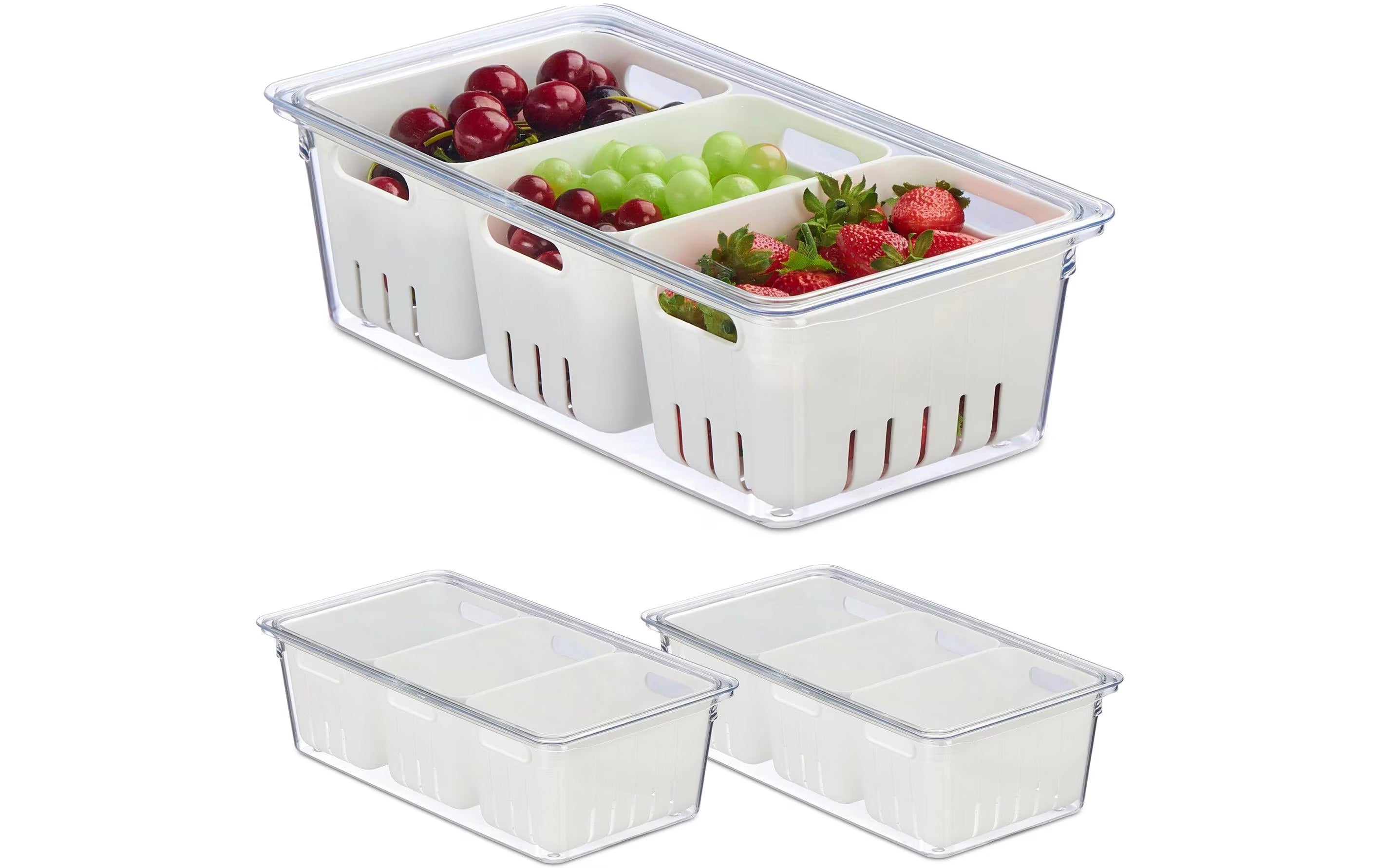 relaxdays Kühlschrankorganizer 3er Set